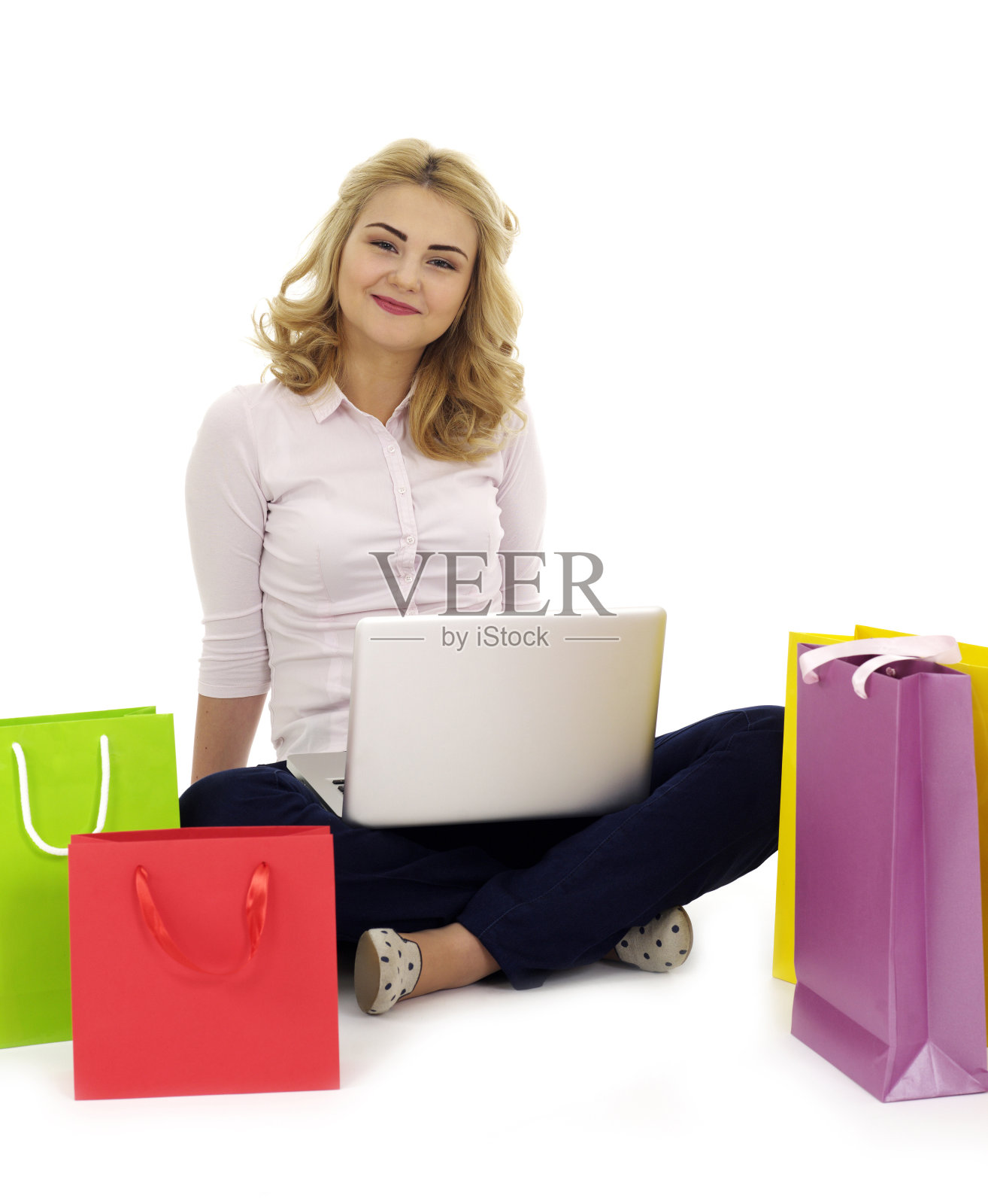 网上购物开心照片摄影图片