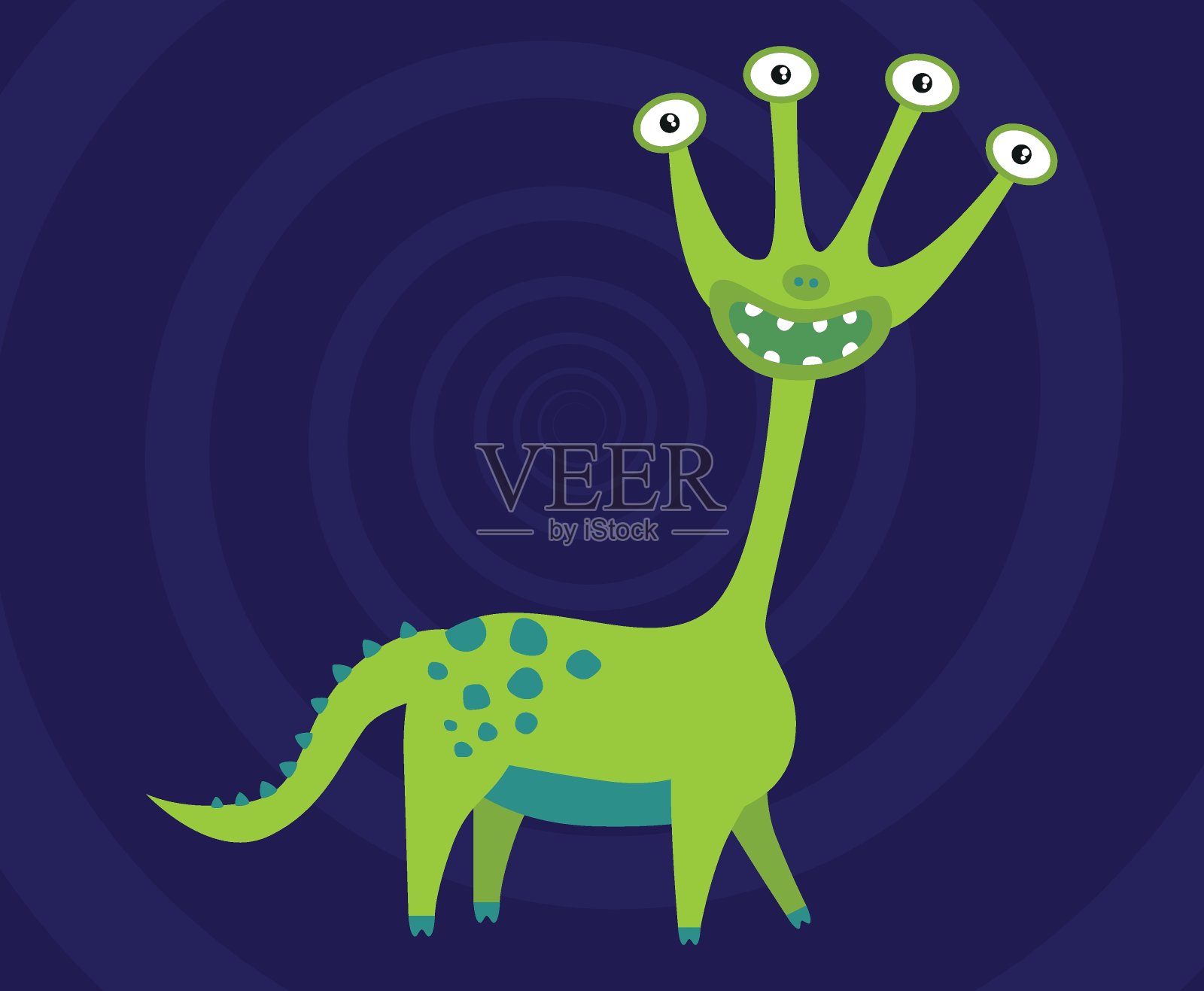 可爱的动物图标插画图片素材