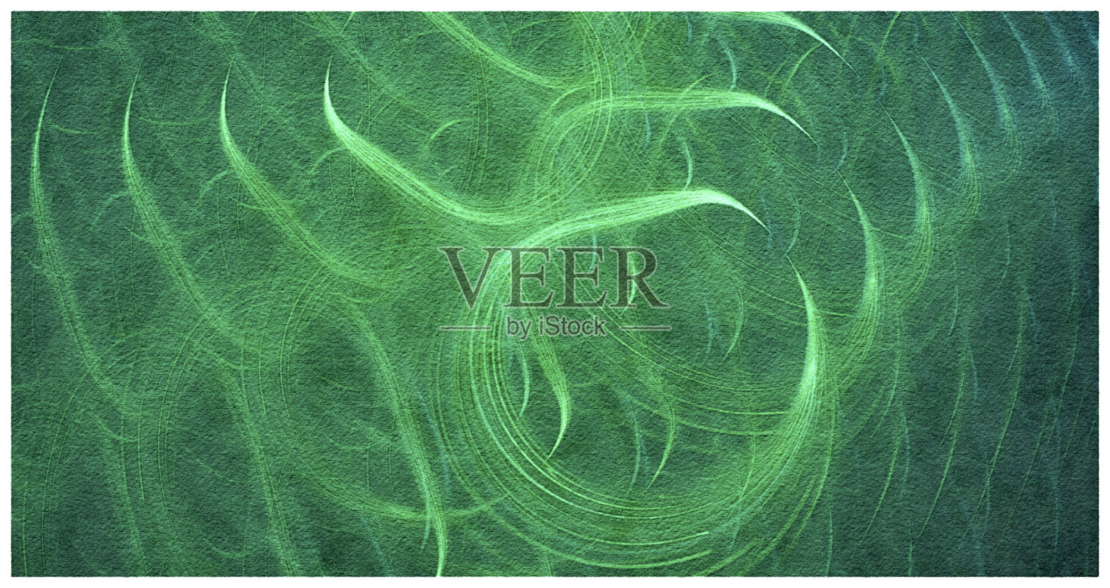 高分辨率的分形背景，有不同的绿色阴影，上面应用了水彩滤镜。照片摄影图片