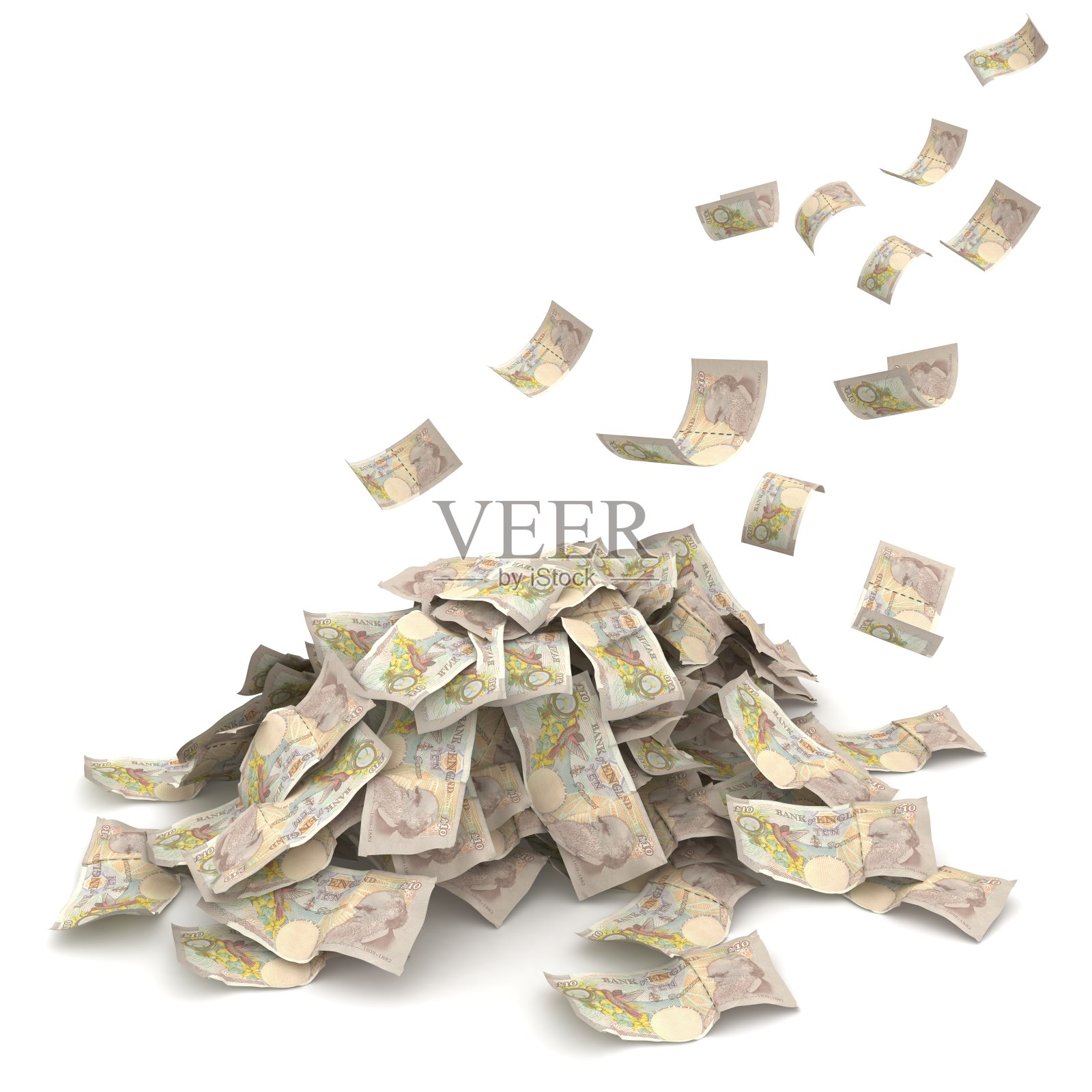 英镑贬值，货币危机，经济衰退照片摄影图片