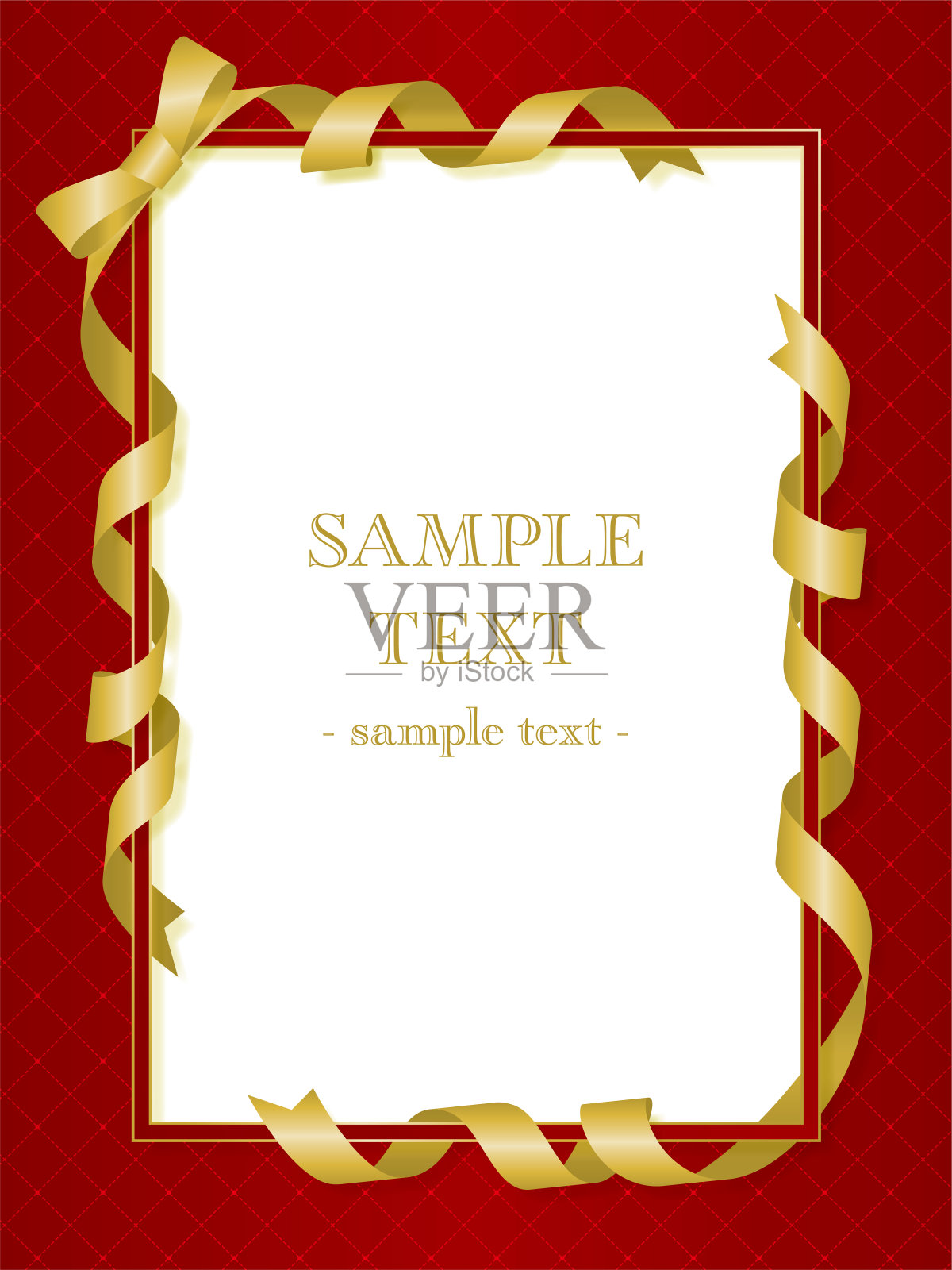 缠绕缎带框架背景材料插画图片素材