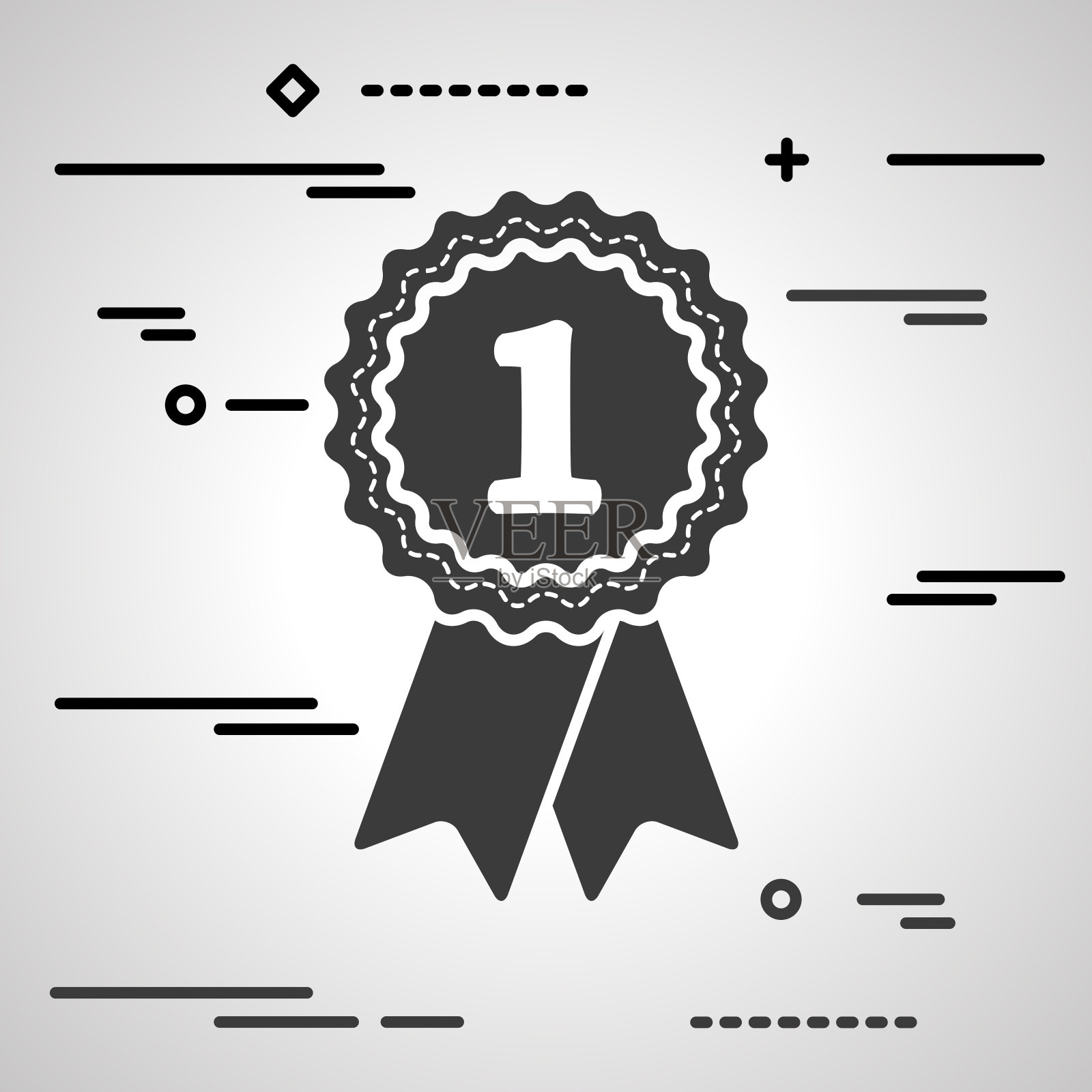 平面线条设计平面形象概念一等奖badg插画图片素材