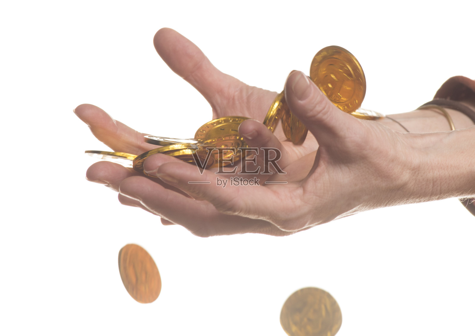 作为数字货币的黄金比特币照片摄影图片