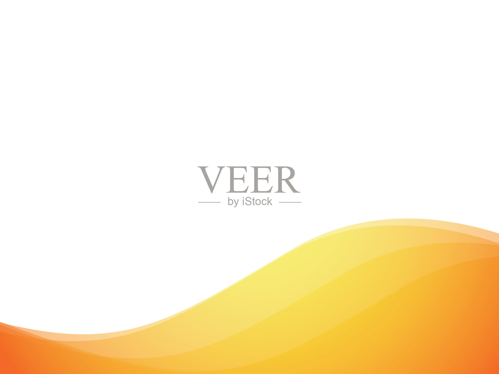 抽象曲线背景，橙色波浪，曲线设计与复制空间，矢量，波浪元素和形状的表示，模板插画图片素材