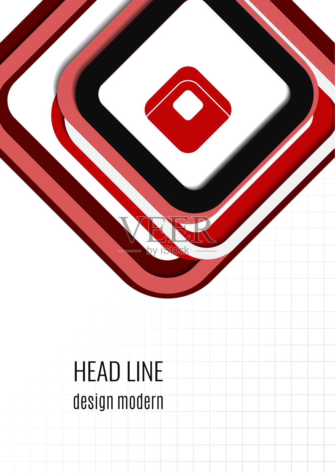 明亮的多色背景与圆形方形形状。设计的抽象背景。现代向量插画图片素材