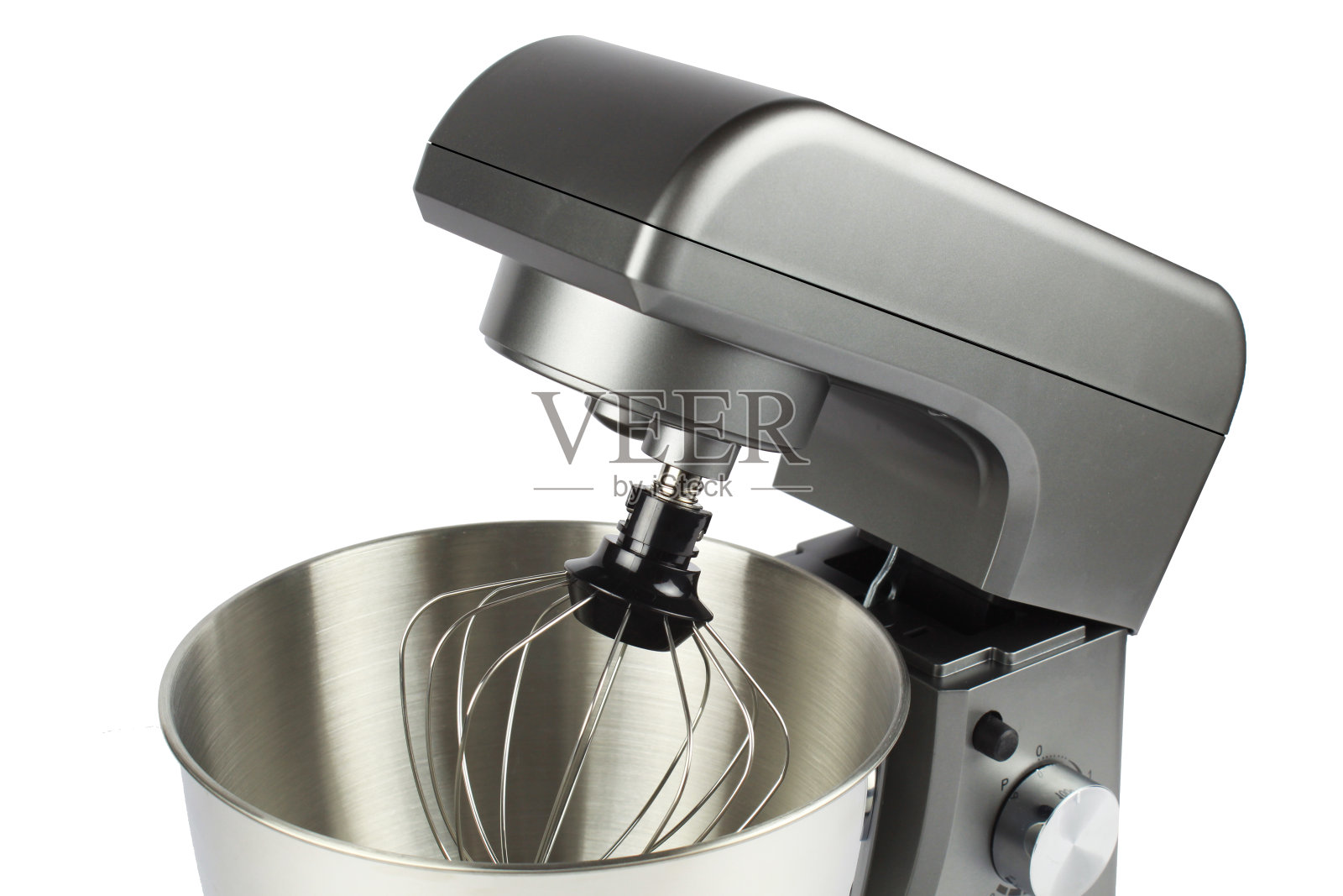 搅拌和混合食物的搅拌机。照片摄影图片