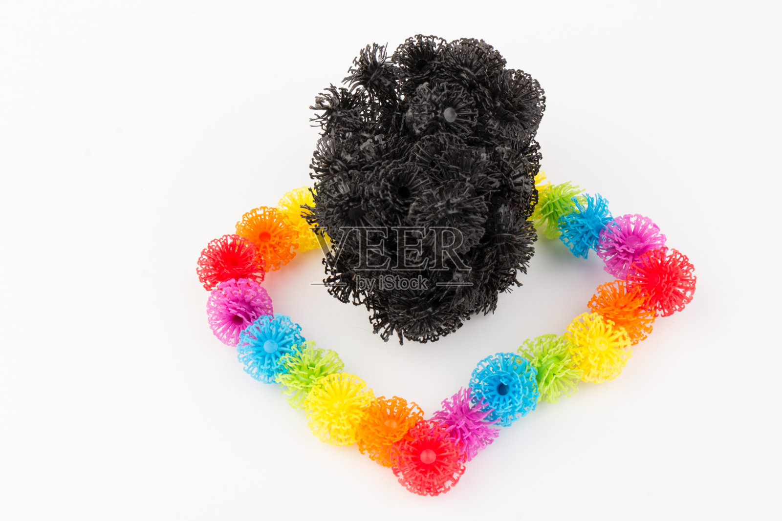 儿童元素的Velcro设计师隔离在白色背景照片摄影图片