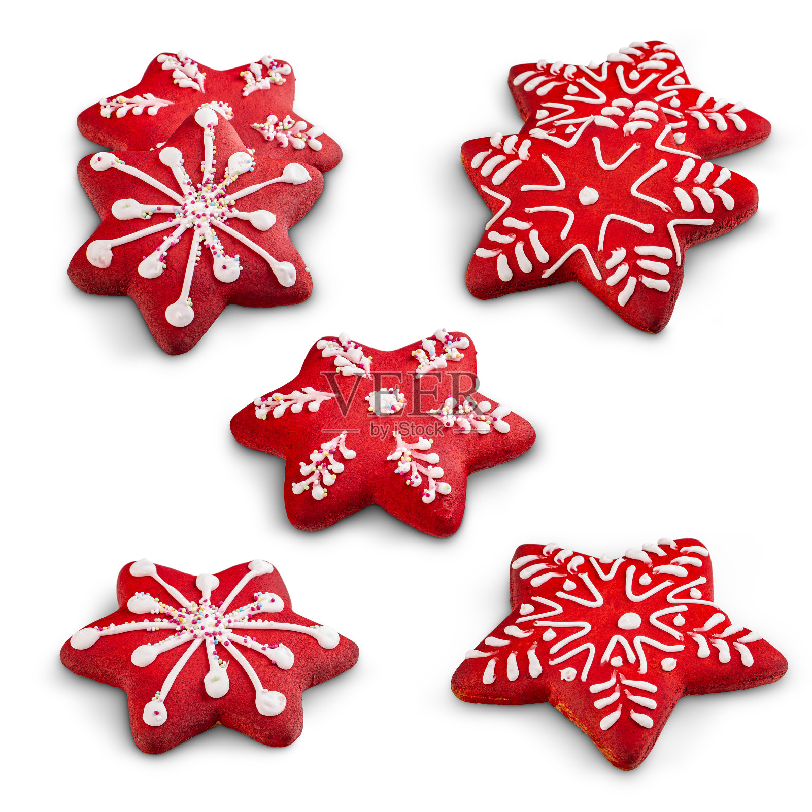 星形圣诞姜饼照片摄影图片