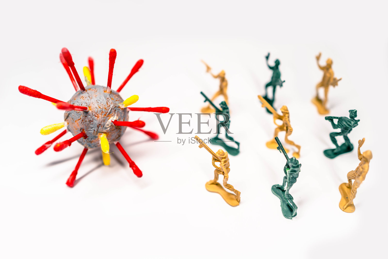 军人抗击冠状病毒照片摄影图片