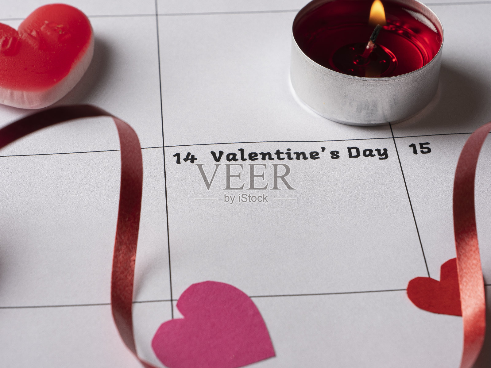 日历与情人节照片摄影图片