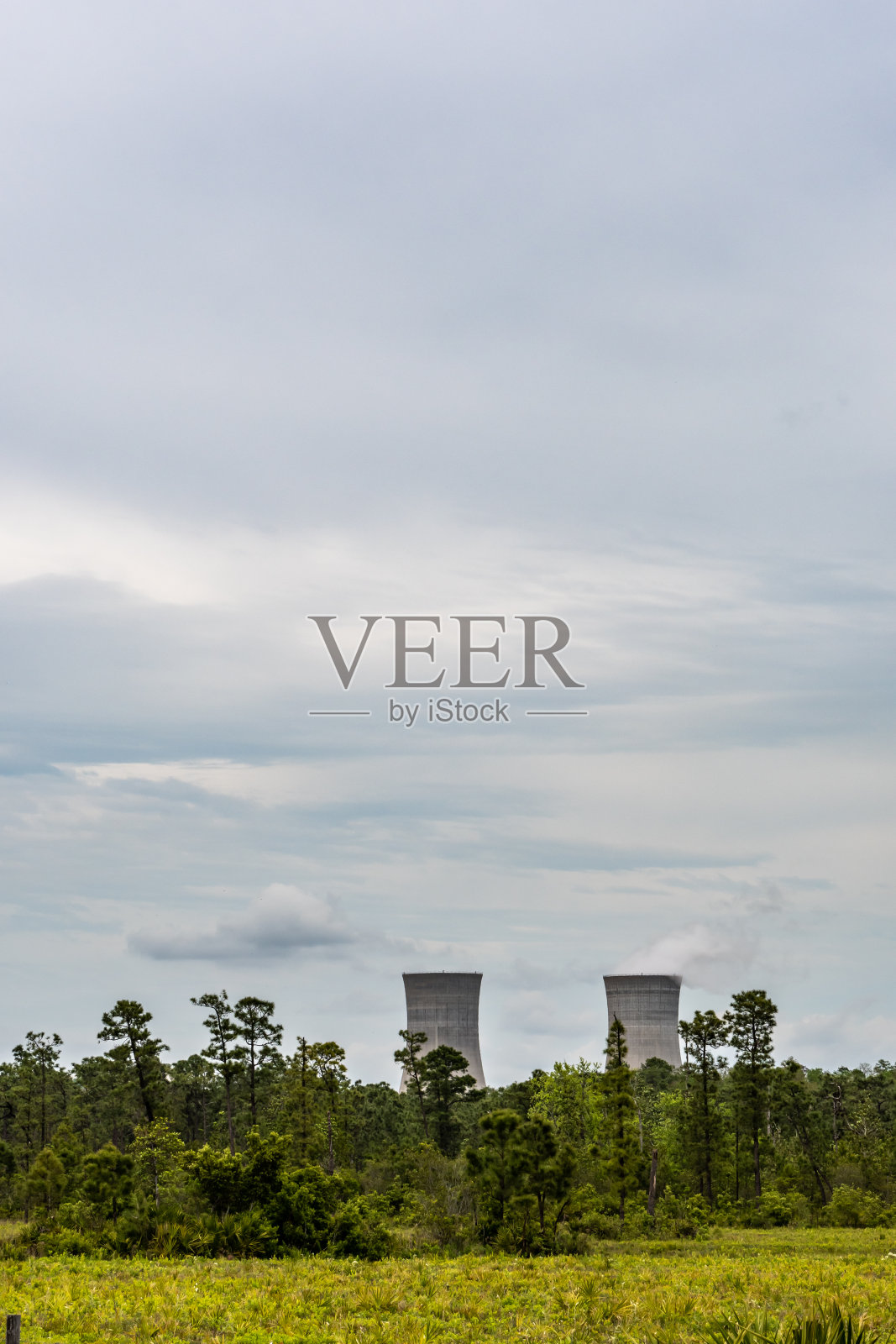 美国的核电站。照片摄影图片