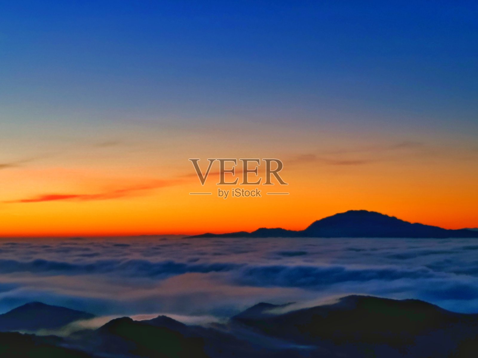 非洲山的日出照片摄影图片