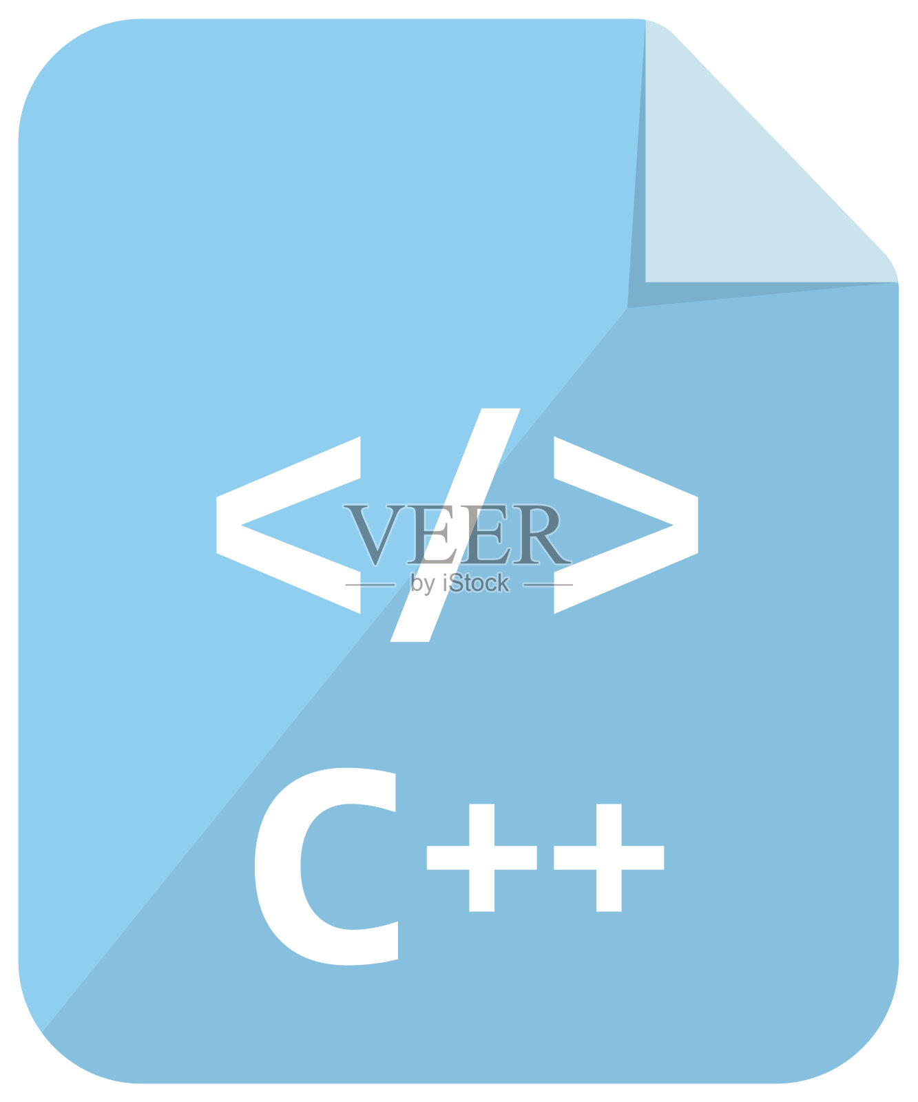 c++ icon |主要编程语言矢量图标插图(彩色版本)插画图片素材