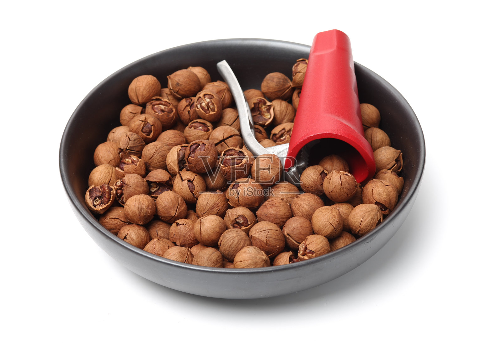 一种的胡桃树山核桃坚果照片摄影图片