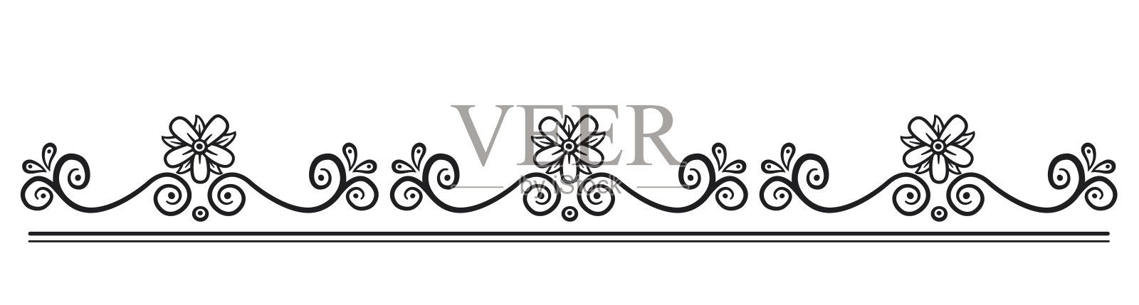 边框有花，6插画图片素材