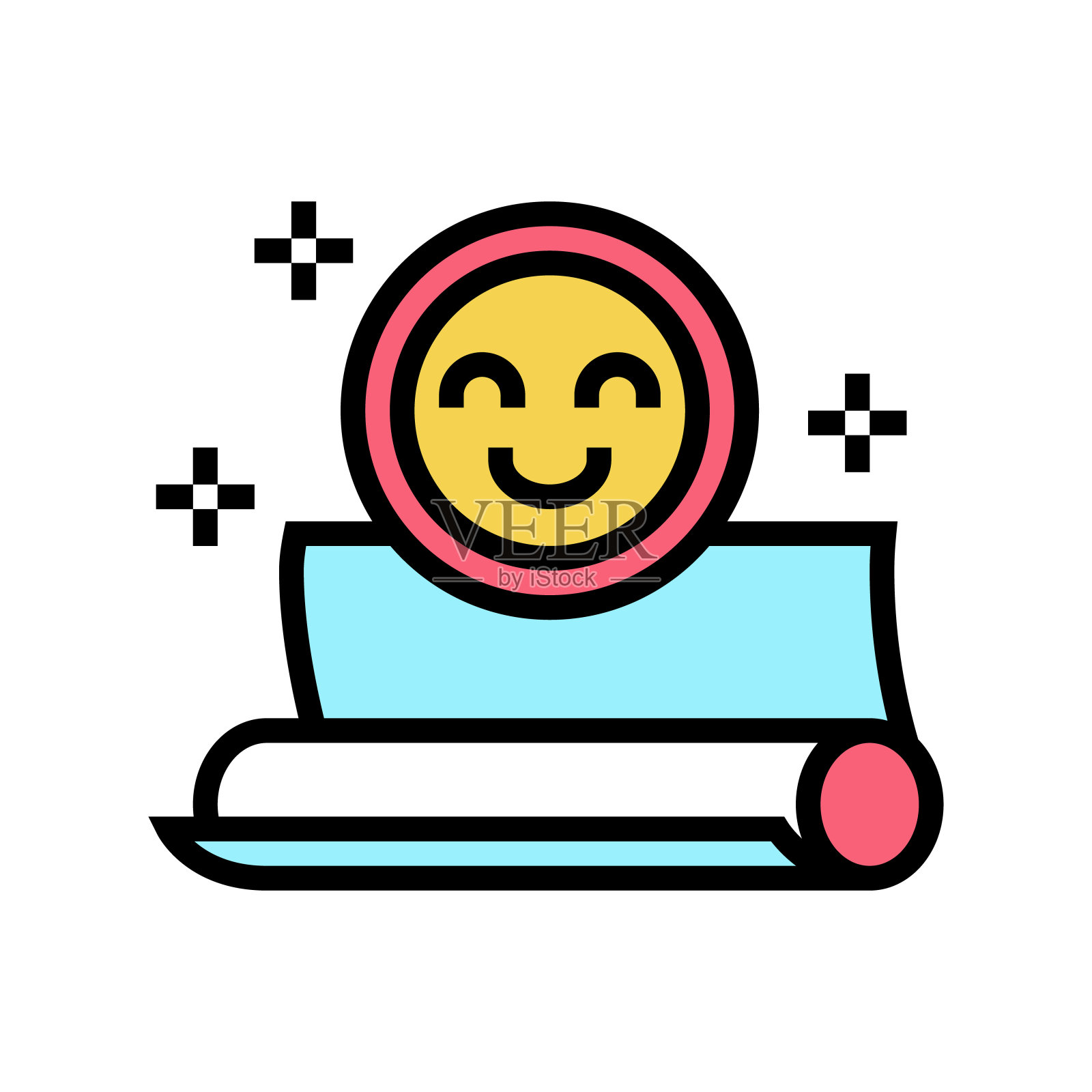 纺织辊彩色图标矢量插图图标素材