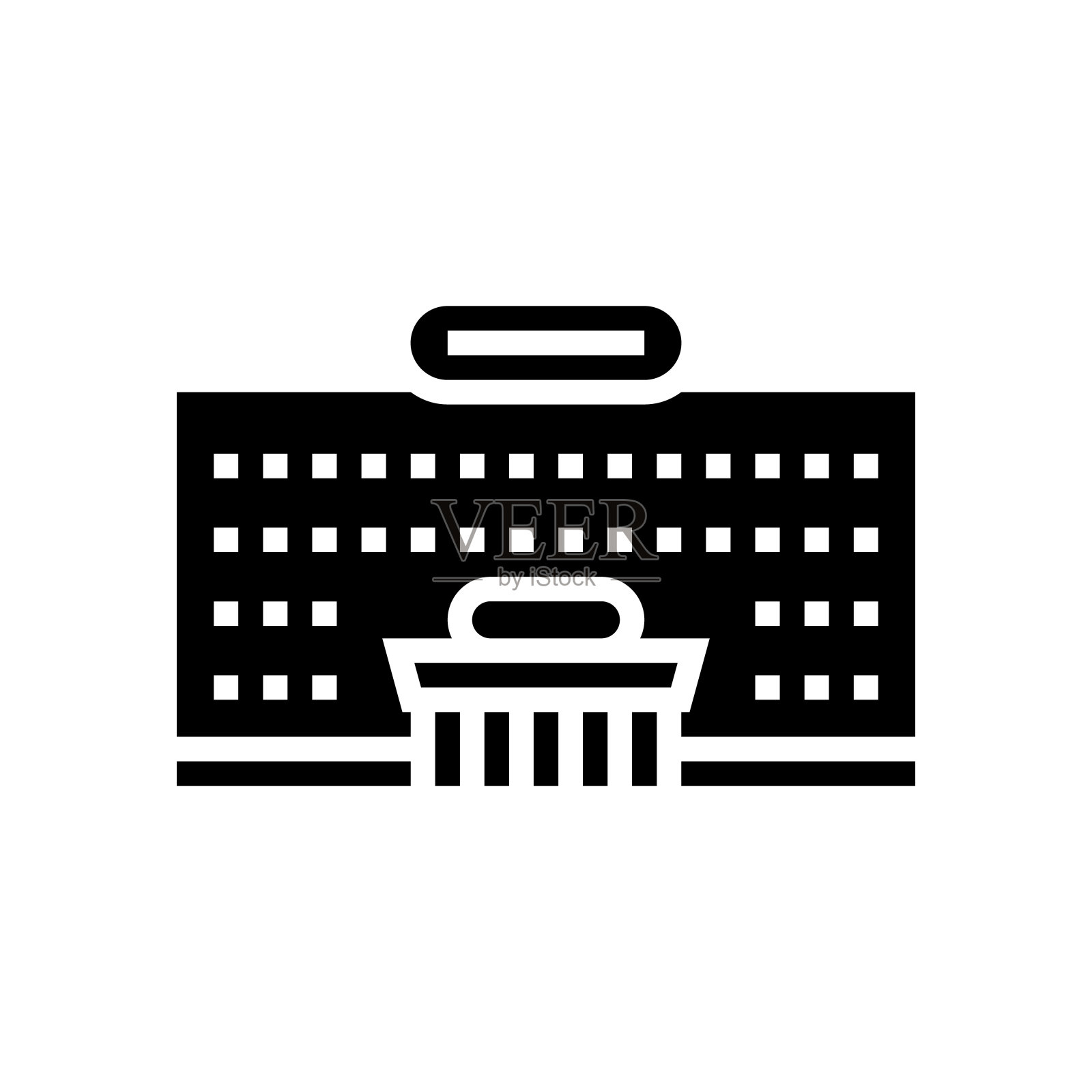 超市建筑字形图标矢量插图图标素材