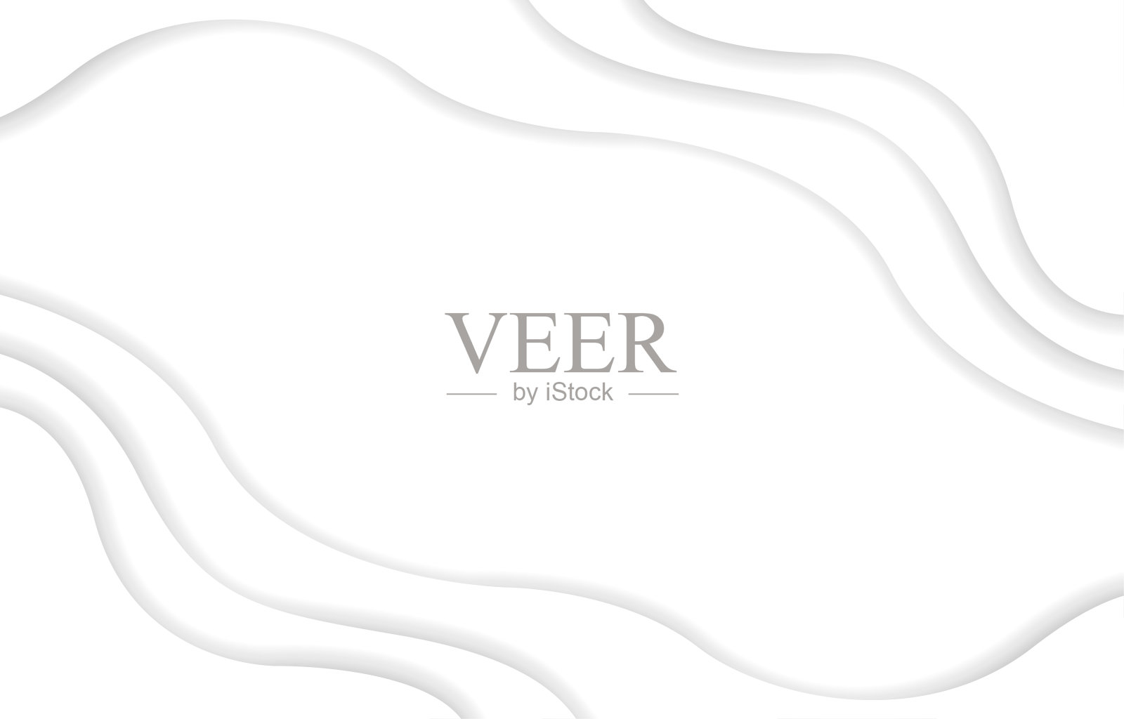 纸艺术抽象灰色和白色的水波。折纸设计模板背景。矢量图插画图片素材