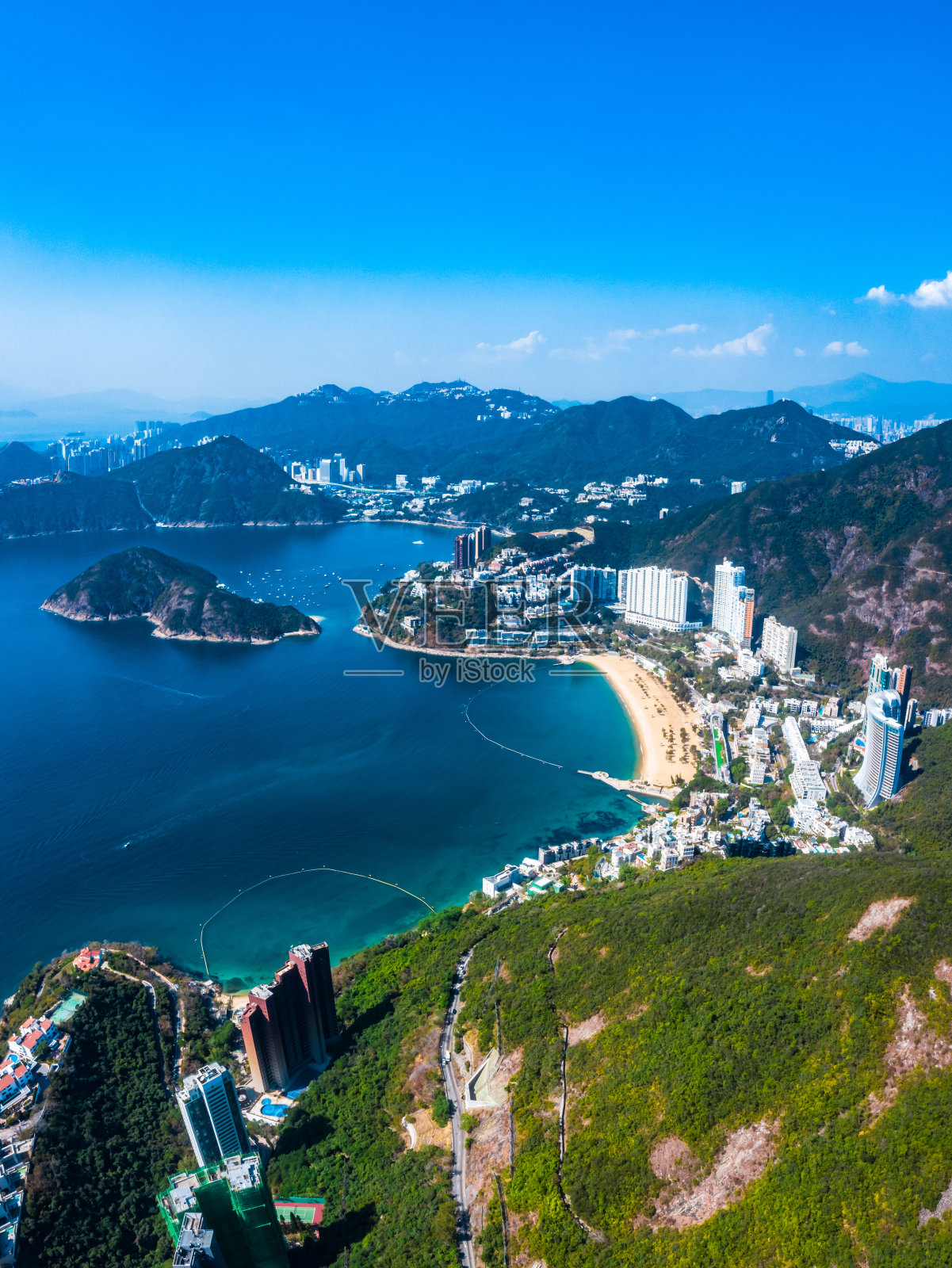 香港浅水湾无人机拍摄照片摄影图片