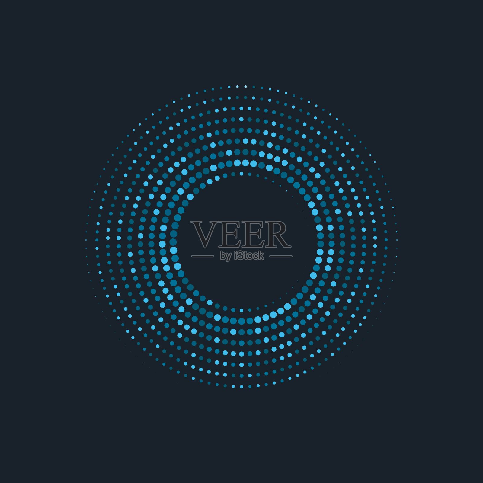 半色调圆点向量插画图片素材