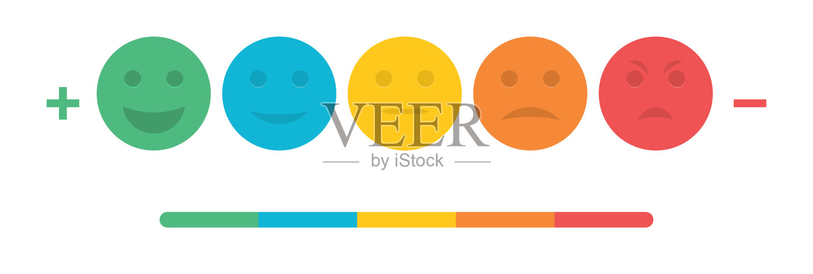 反馈量表评分表情符号孤立概念。图标素材