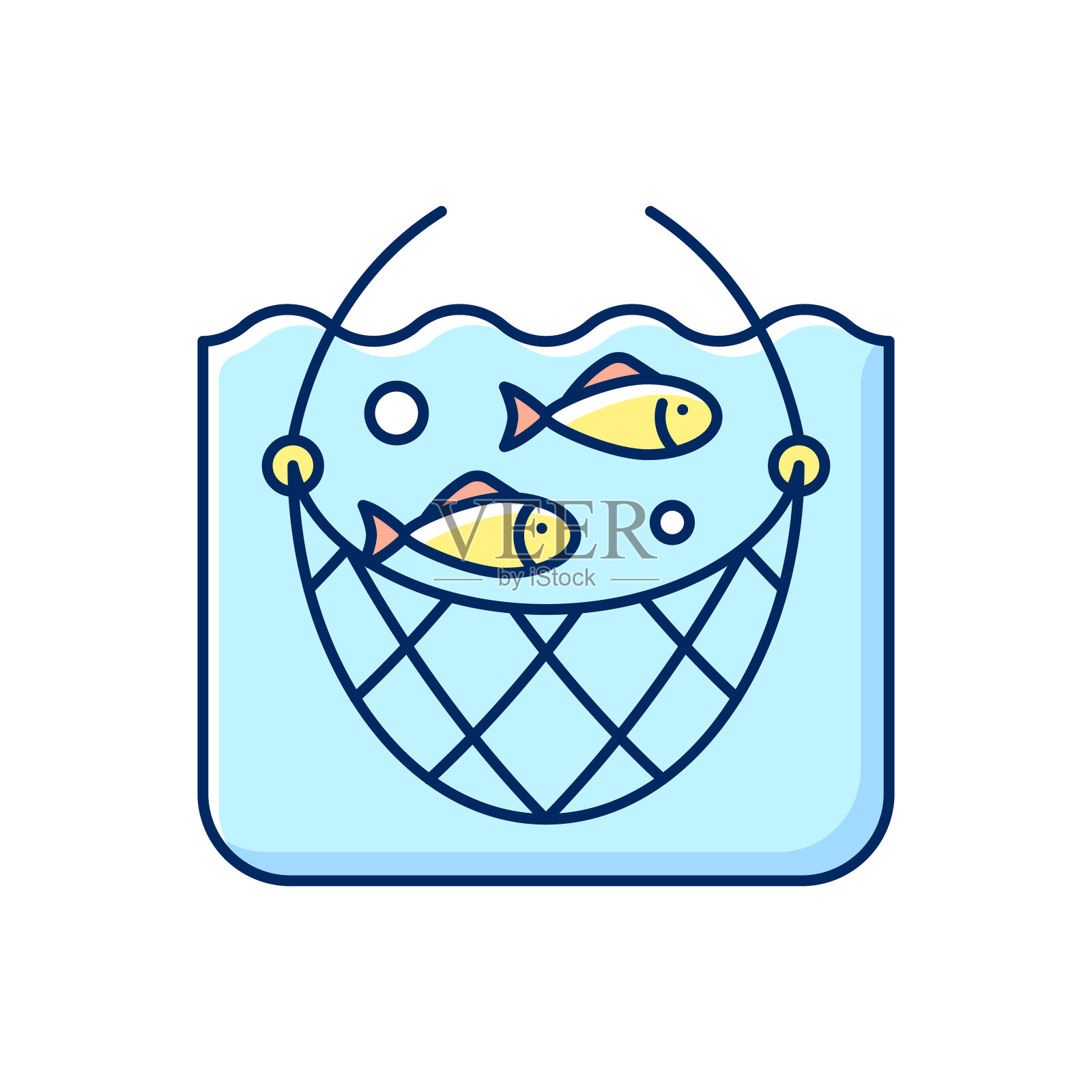 渔网RGB彩色图标插画图片素材