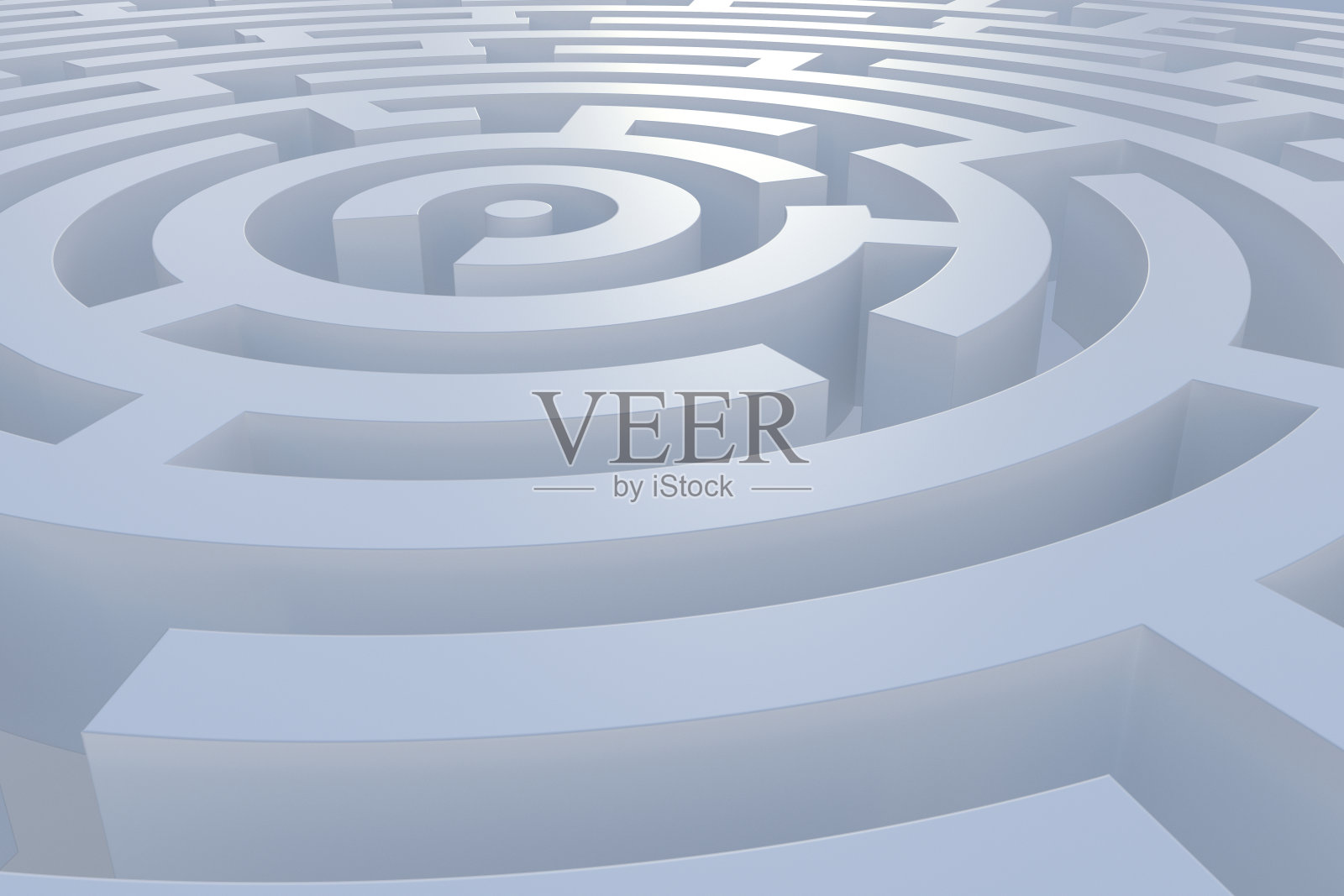 白色圆形迷宫3d照片摄影图片