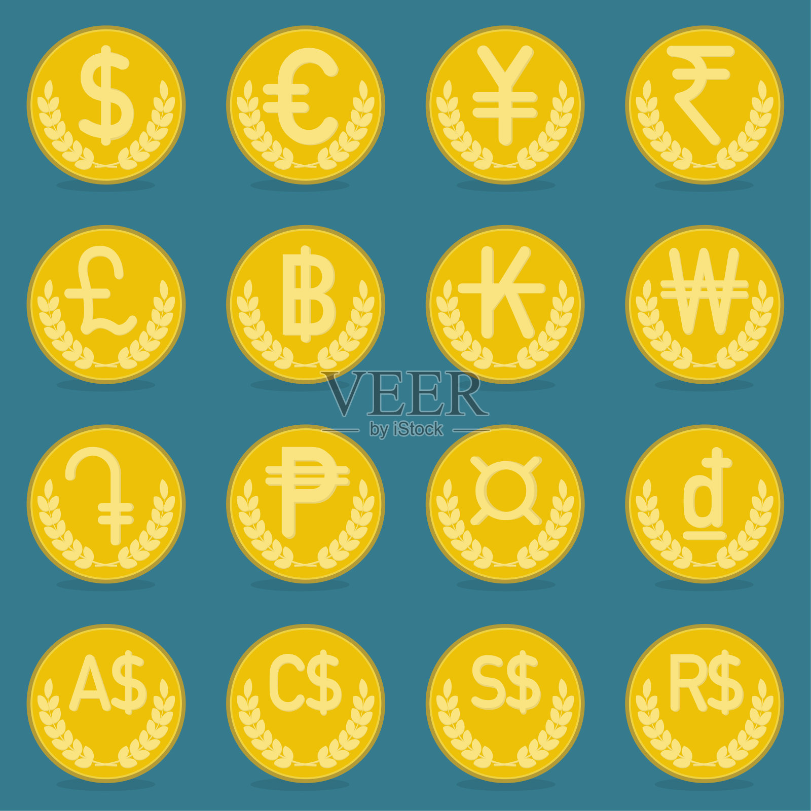 金钱矢量图标，货币图标。矢量，插图图标素材