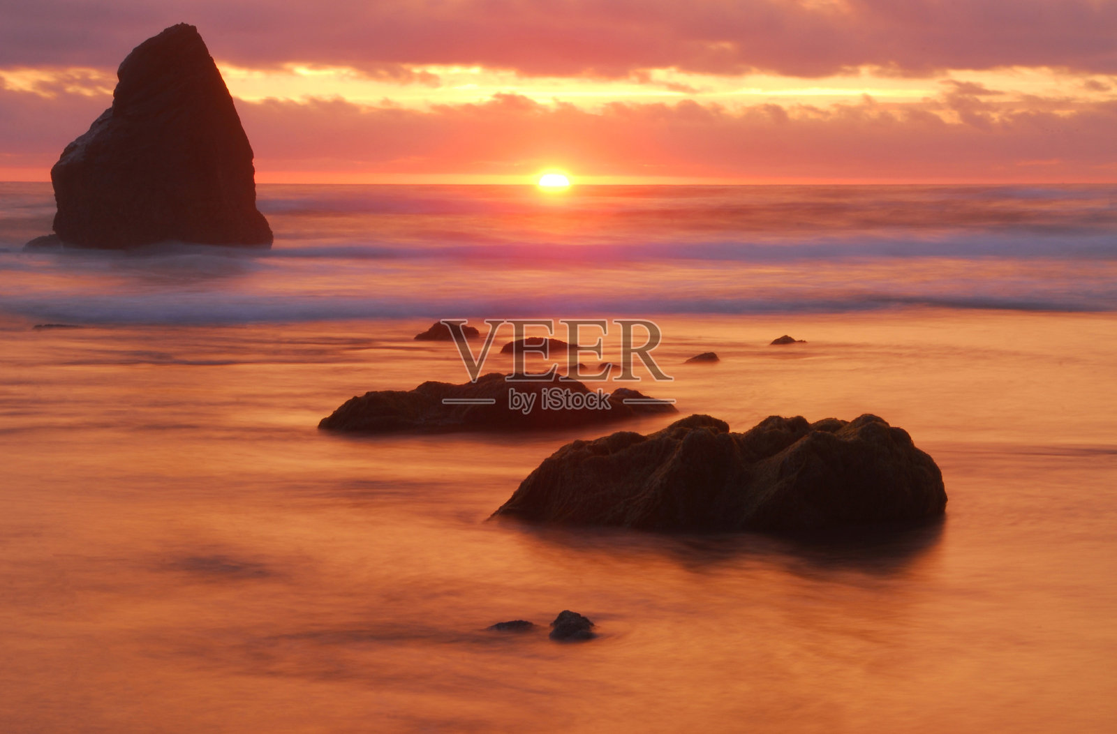 橙色的日落照片摄影图片