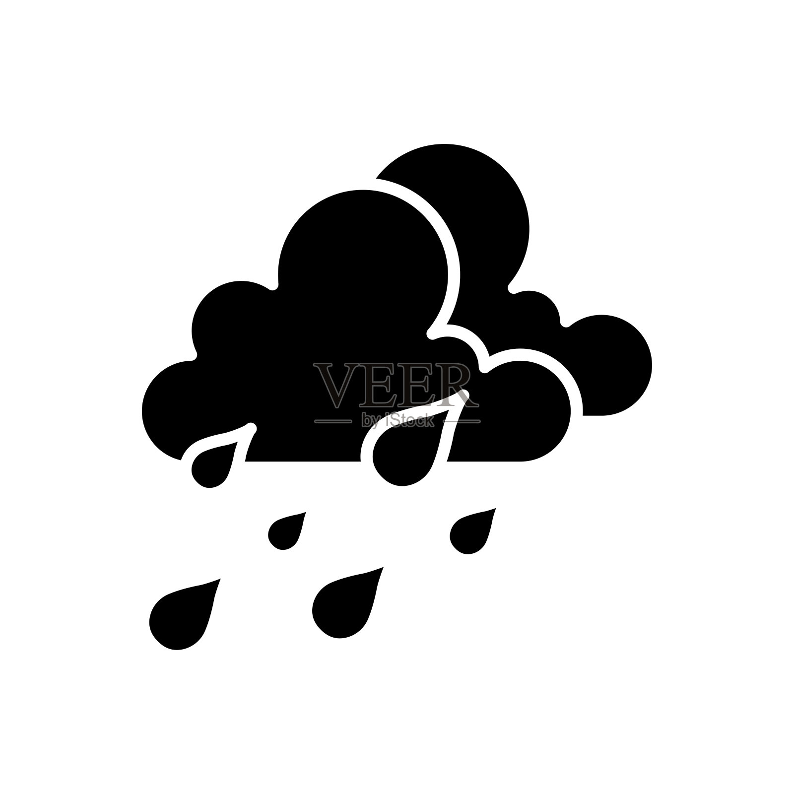 雨图标设计矢量模板插画图片素材