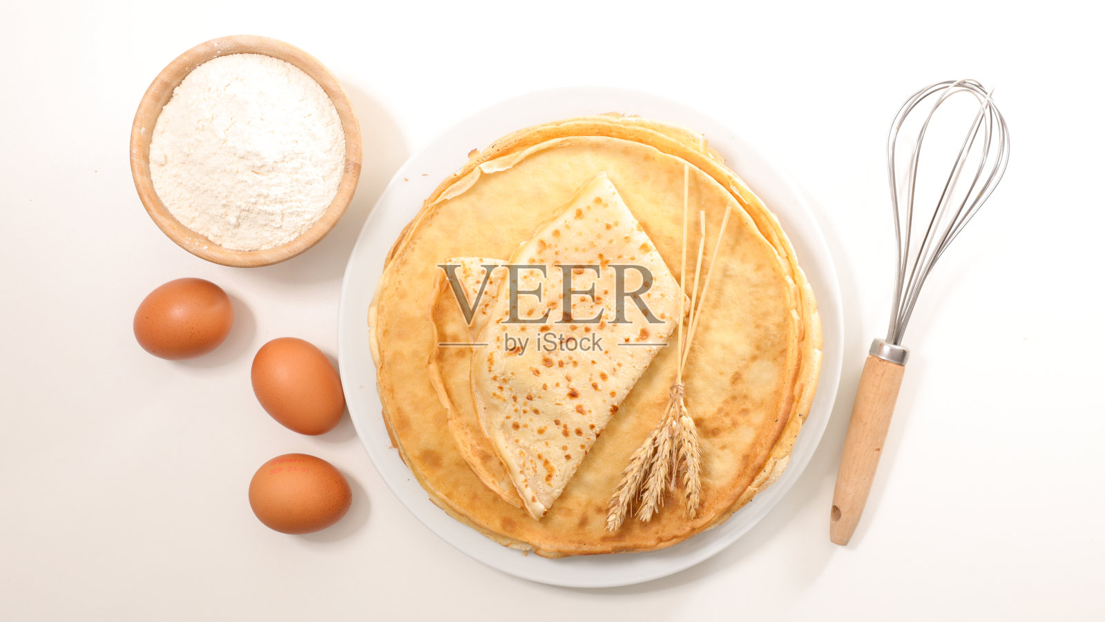 在白色的背景上叠加配料照片摄影图片