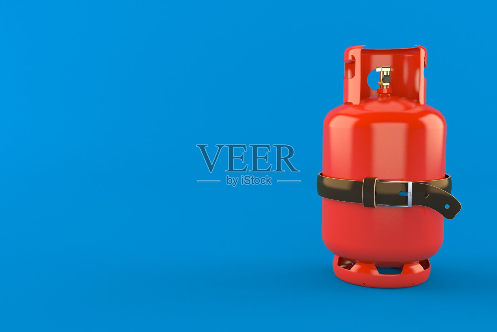 丙烷瓶用皮带挤压照片摄影图片