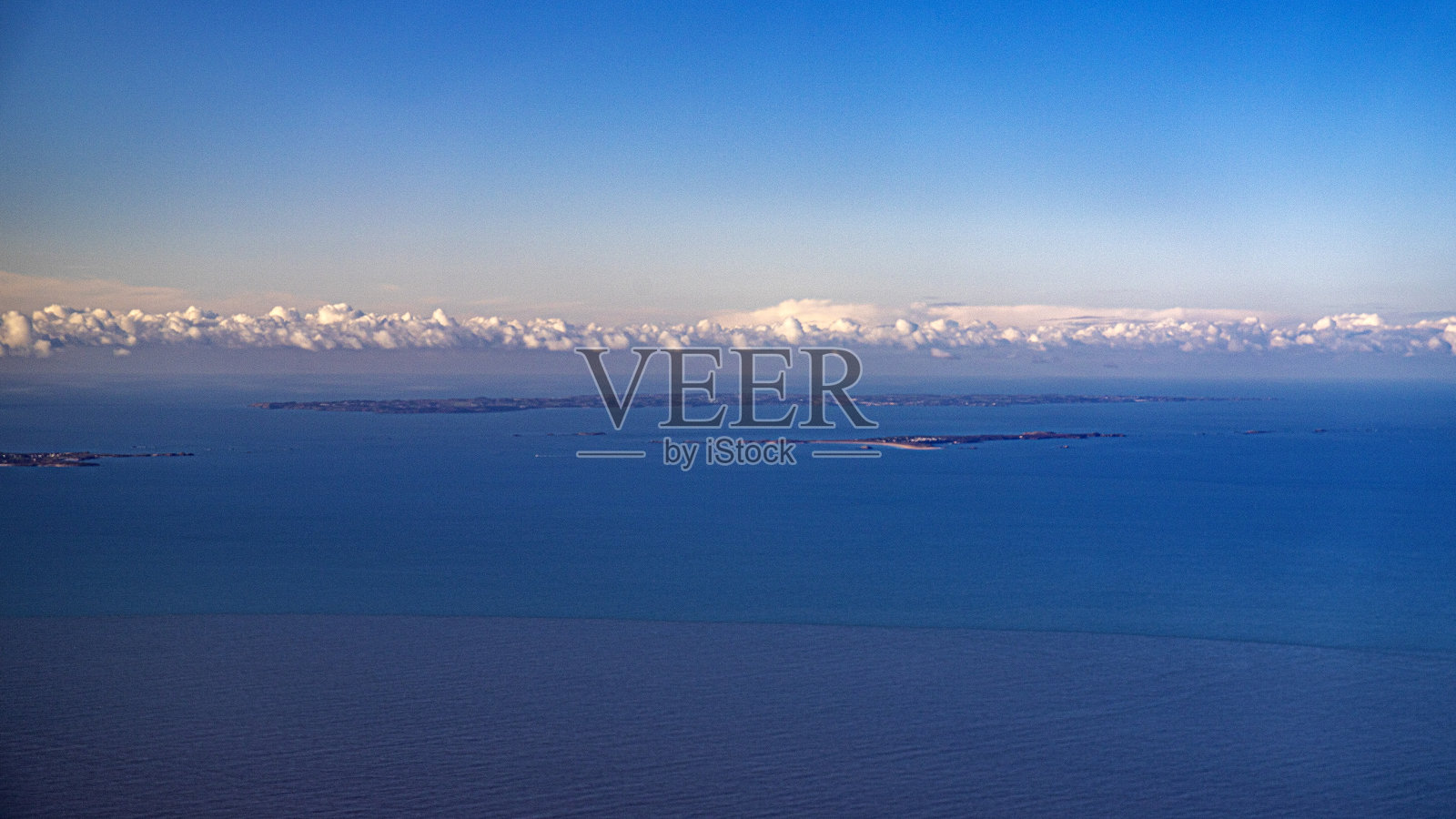 大西洋海岸鸟瞰图莫比汉湾和基伯龙布列塔尼法国照片摄影图片