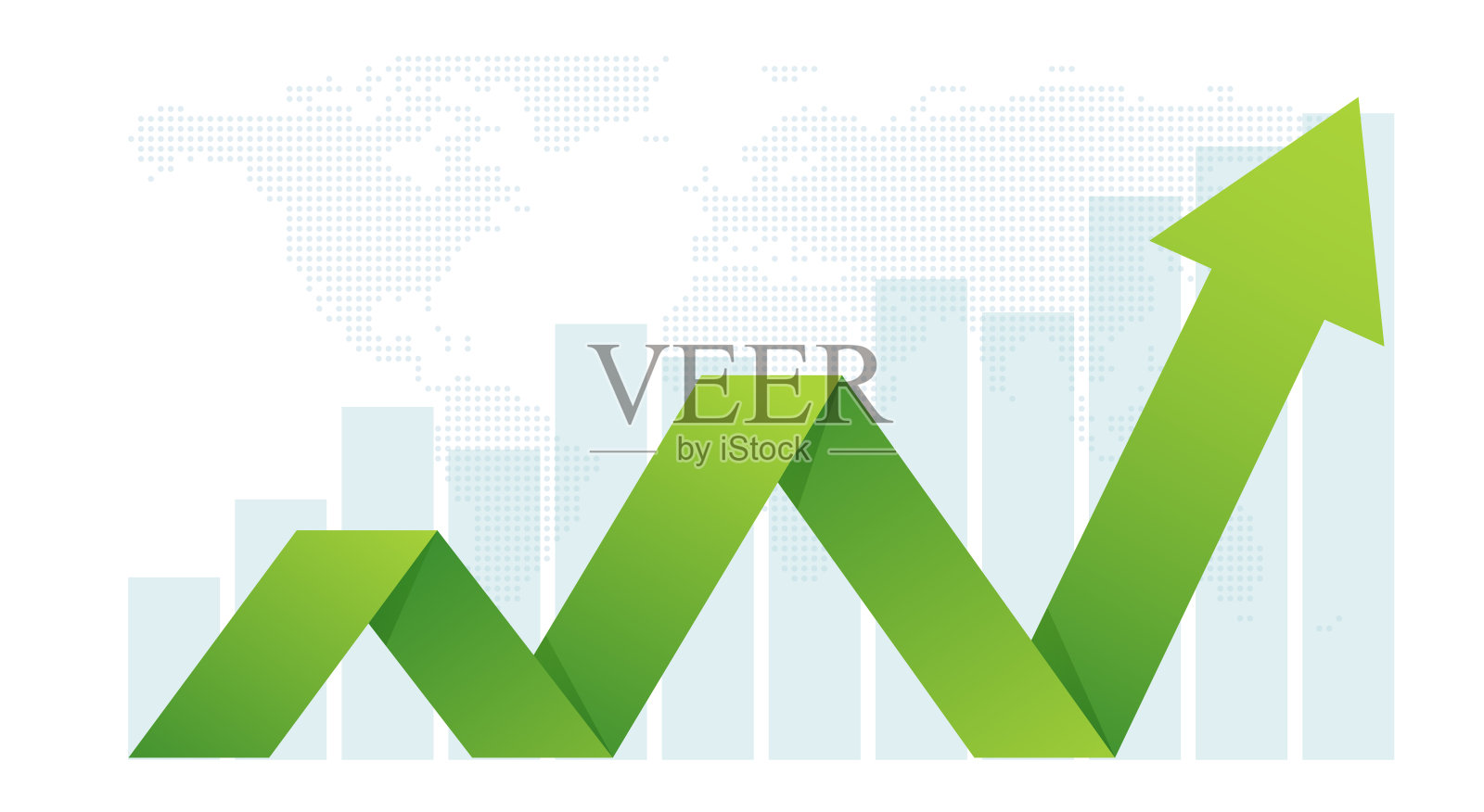 商业箭头为成功设定目标概念财务增长扩大了投资回报。插画图片素材