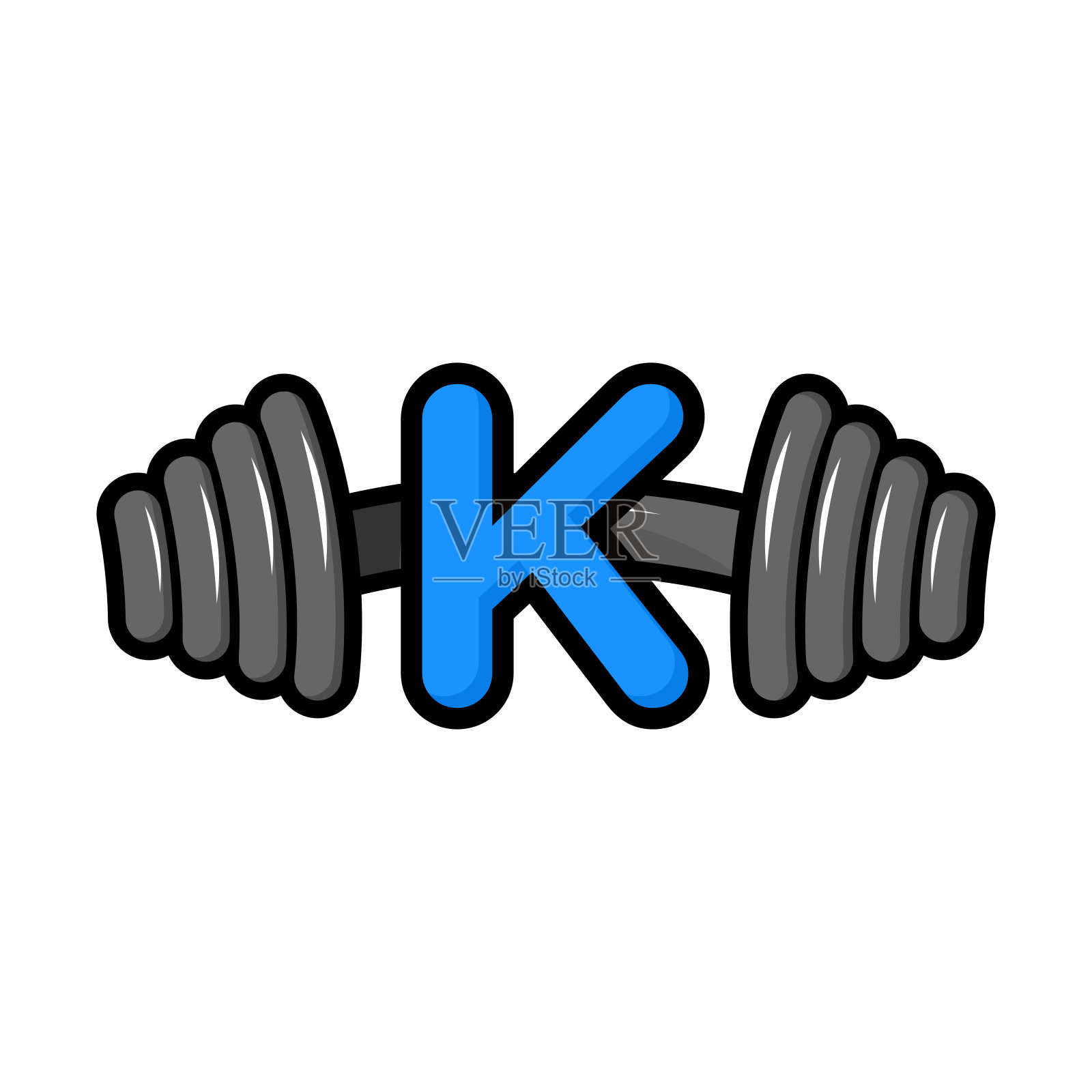 最初杠铃健身房K设计元素图片