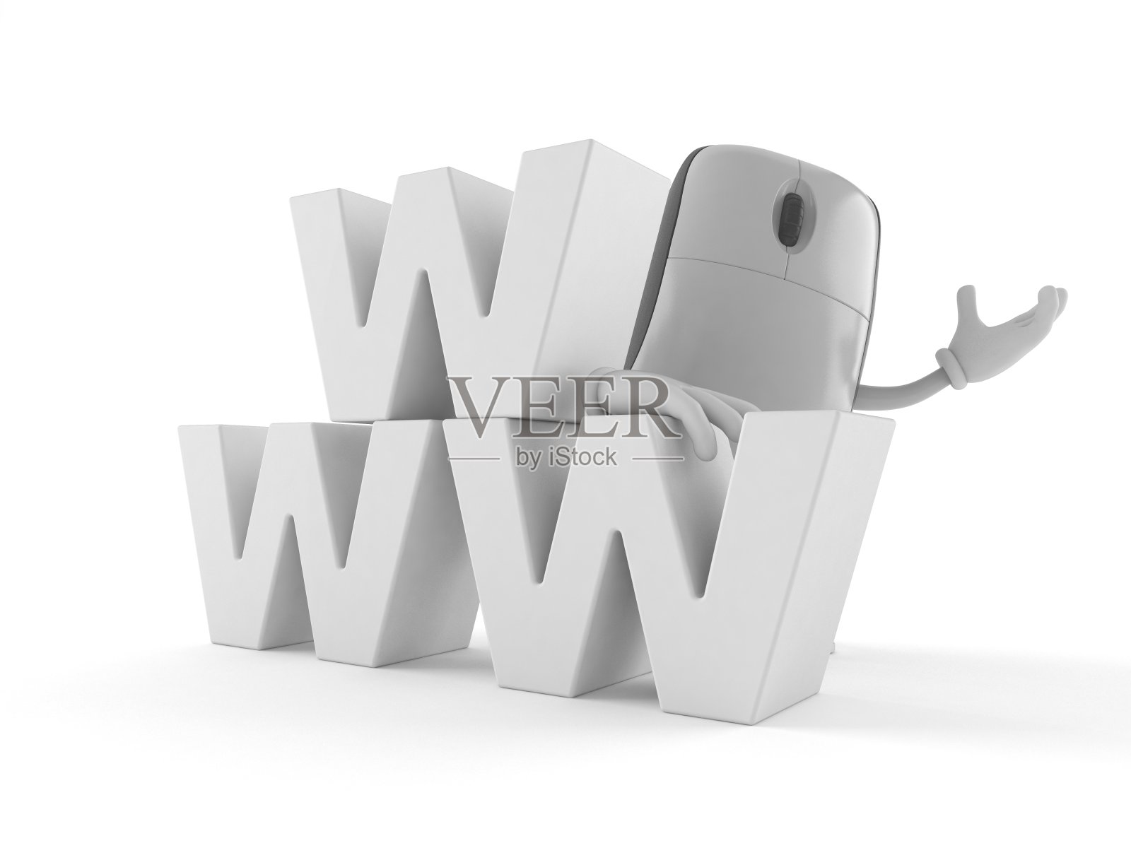 计算机鼠标字符与www文本照片摄影图片