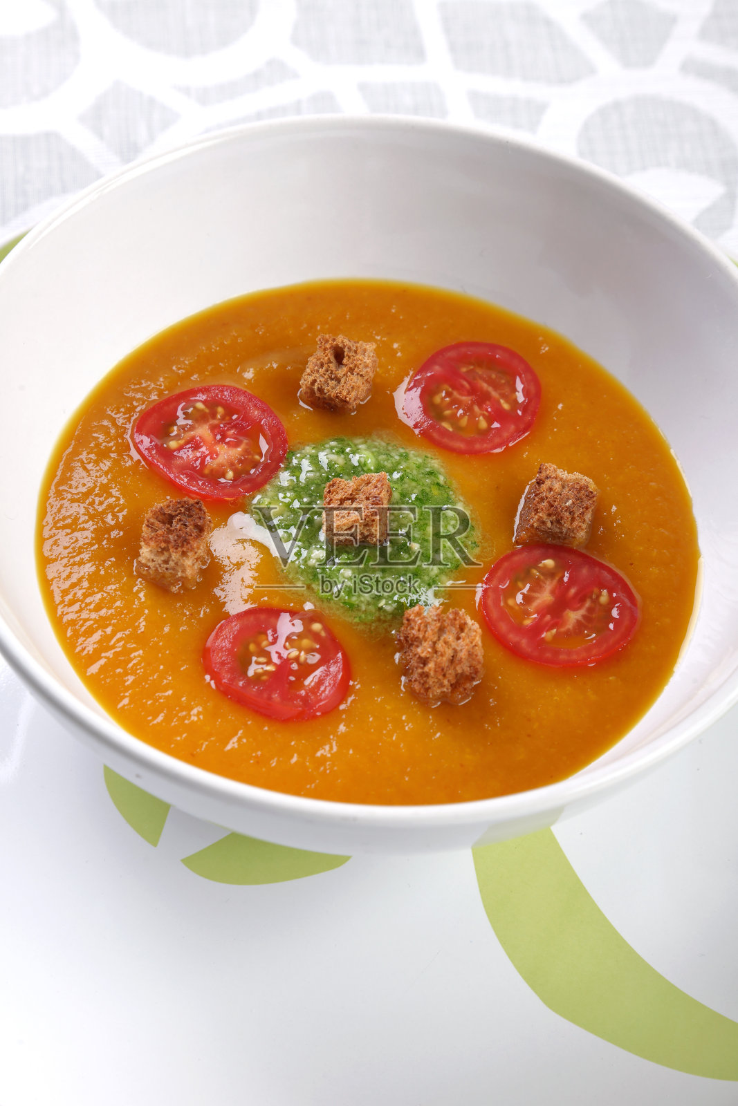 健康美味的素食汤照片摄影图片