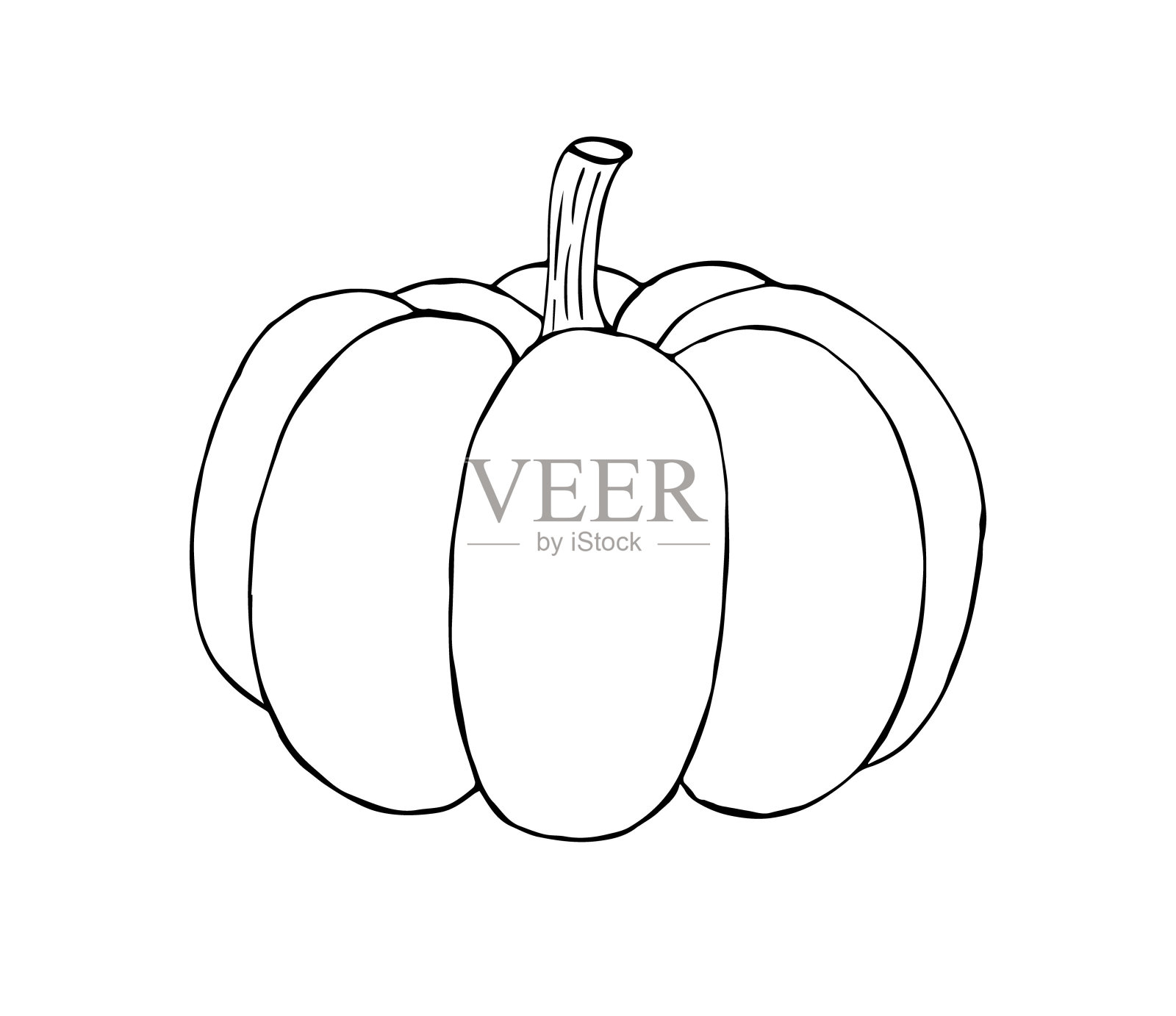 矢量手绘南瓜素描插画图片素材