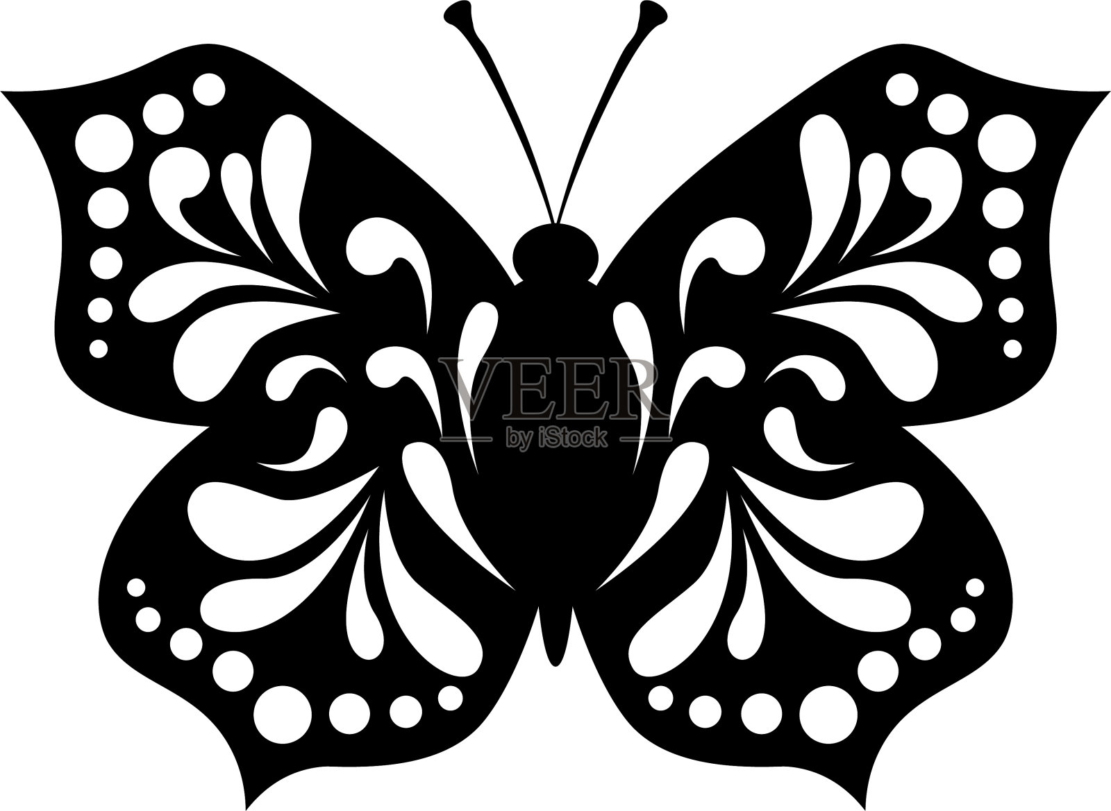 蝴蝶剪影设计元素图片