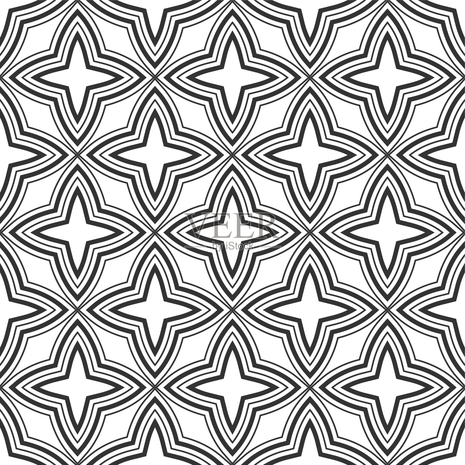 抽象复古几何无缝图案。几何格子装饰。插画图片素材