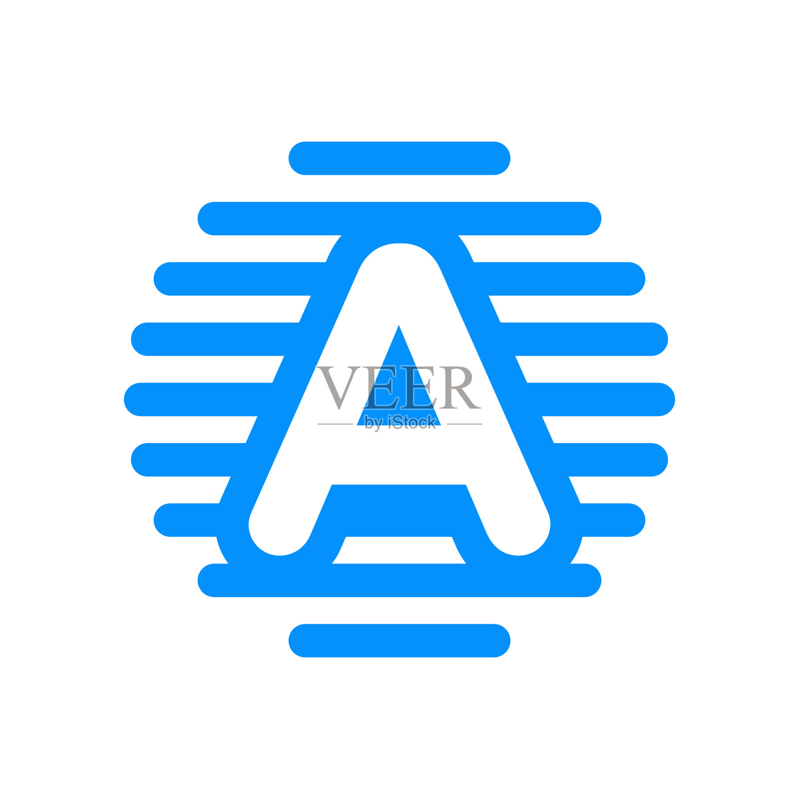 初始圆线A插画图片素材