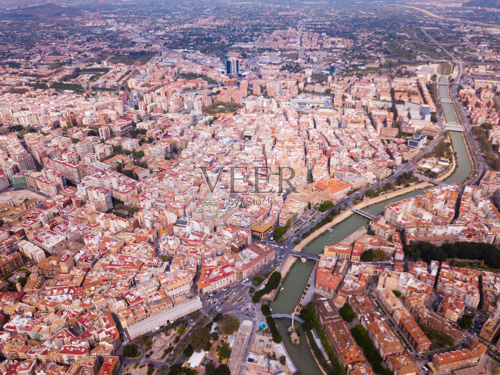 从穆尔西亚鸟瞰照片摄影图片