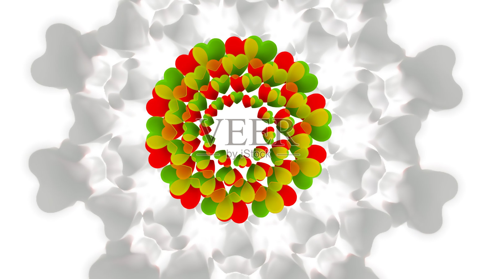 3D插图心花背景照片摄影图片