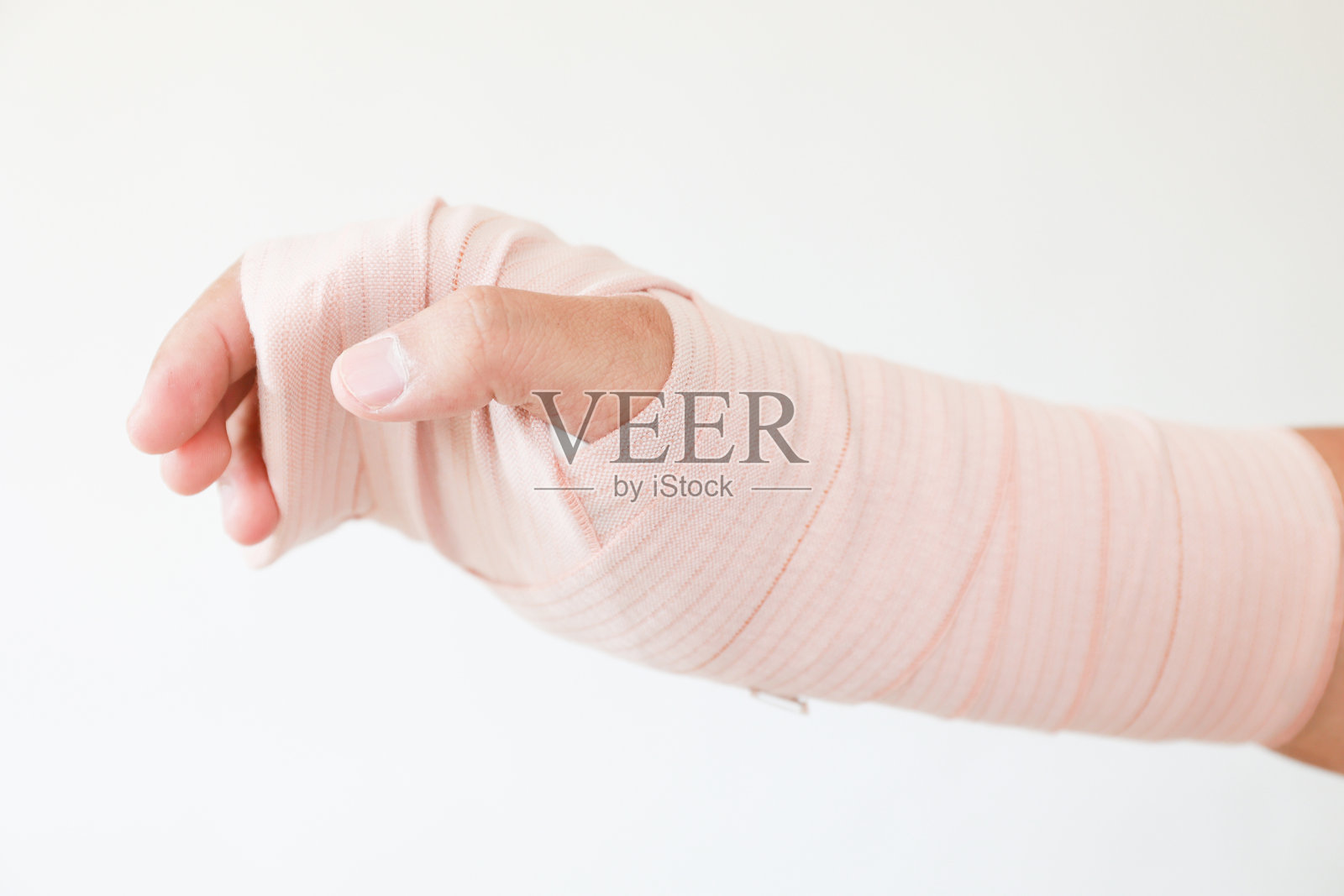 夹板和绷带手腕因受伤照片摄影图片