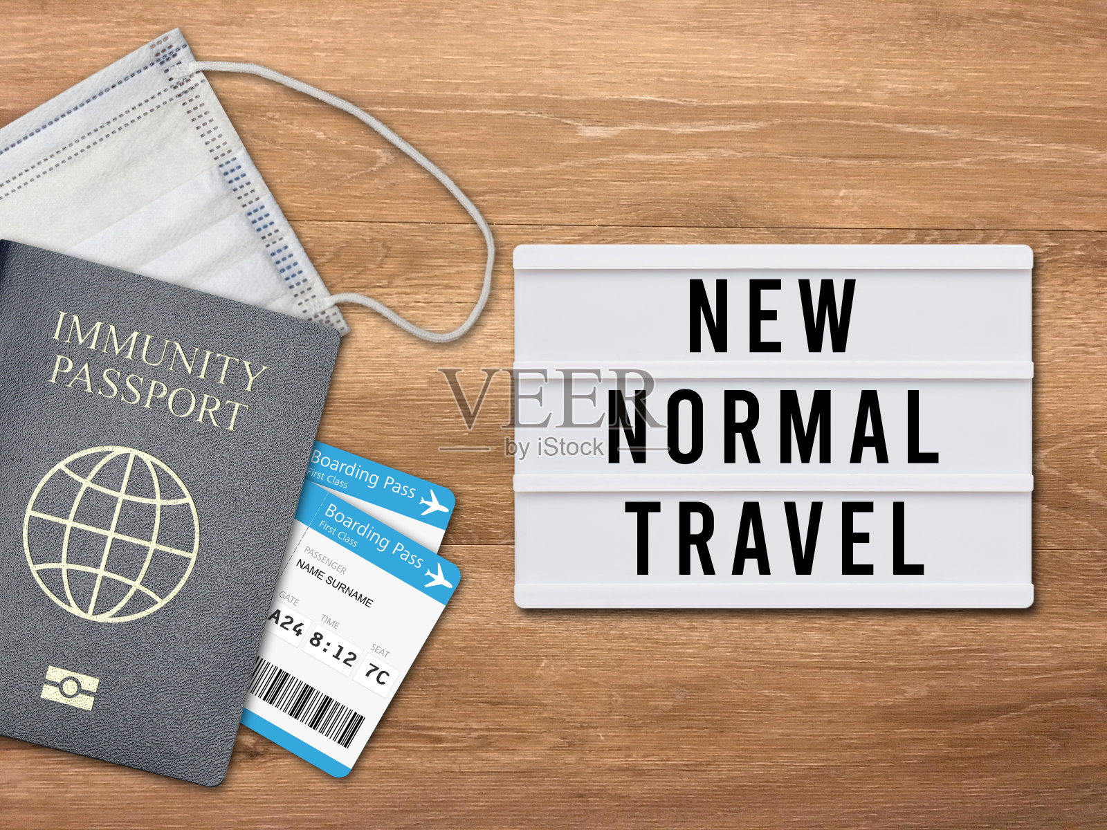 免疫护照新冠肺炎疫苗接种旅行新常态照片摄影图片