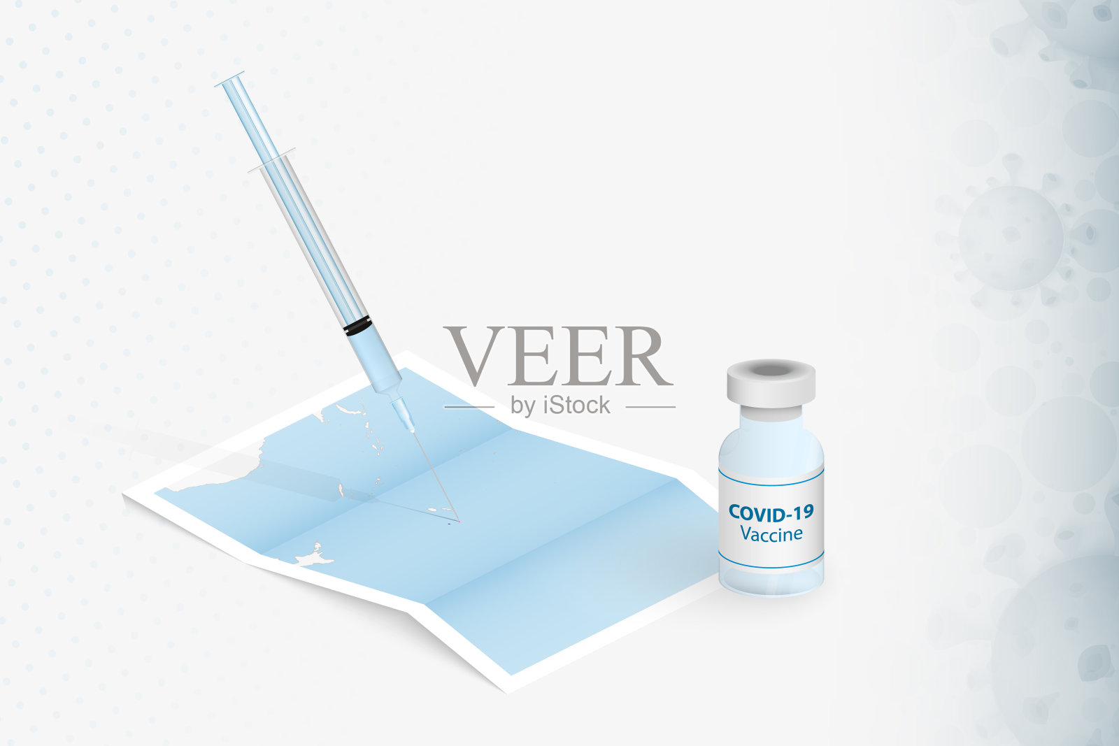 汤加疫苗接种和COVID-19疫苗注射(汤加地图)插画图片素材