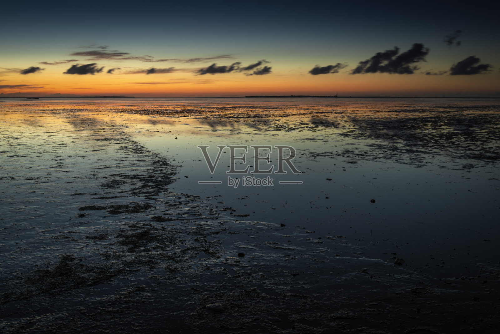 黄昏的瓦登海照片摄影图片