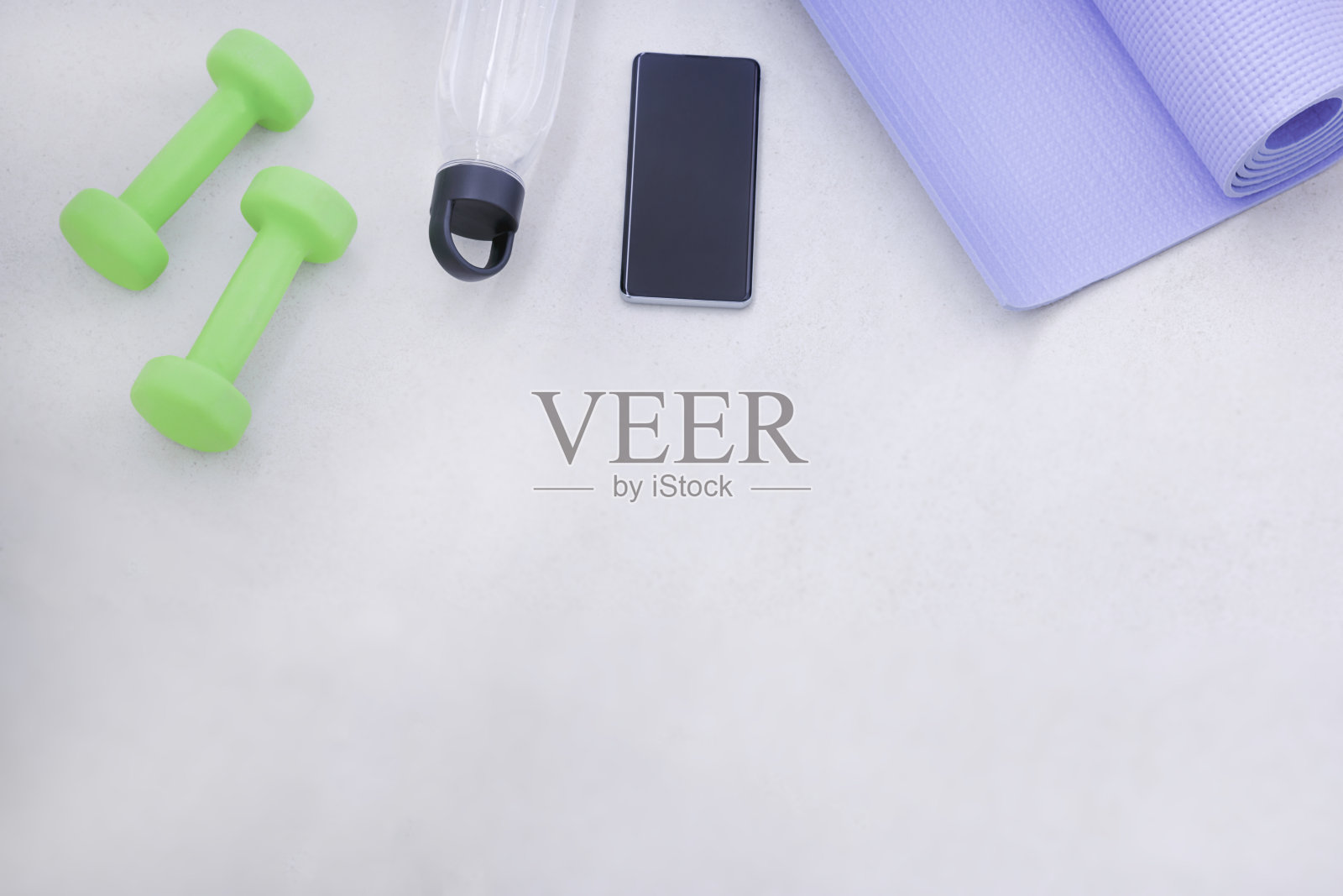 顶部查看配件的健身库存照片照片摄影图片