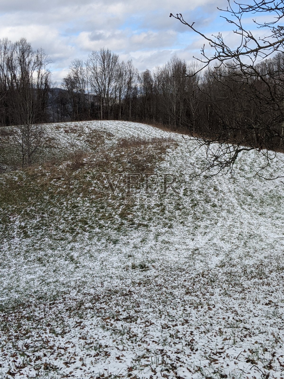一座适合滑雪橇的小山照片摄影图片