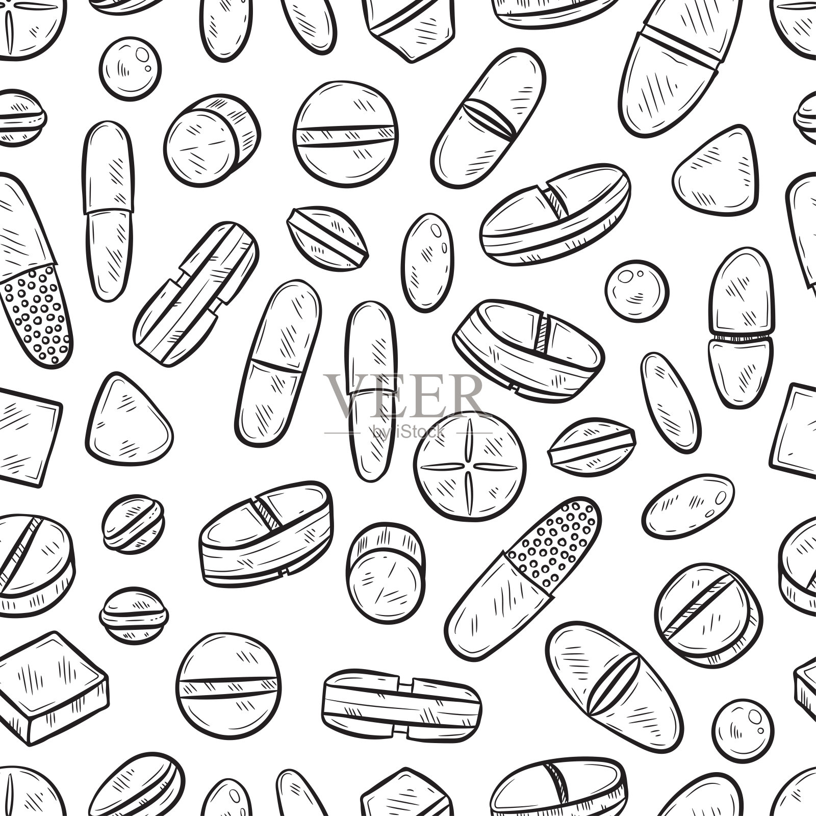 模式与药插画图片素材